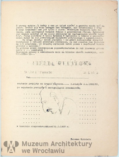 Teodorowicz-Todorowski Tadeusz, “Bałagan” student magazine, 1929.01