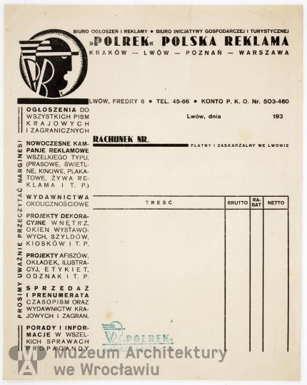 Teodorowicz-Todorowski Tadeusz, Identyfikacja wizualna firmy „POLREK” Polska Reklama, 1934