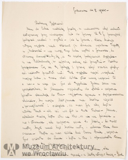 Frydecki Józef, A letter from Józef Frydecki to Andrzej Frydecki, 1938.02.14