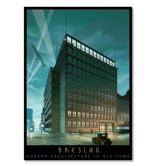 plakat Breslau Modern Architecture in Old Town