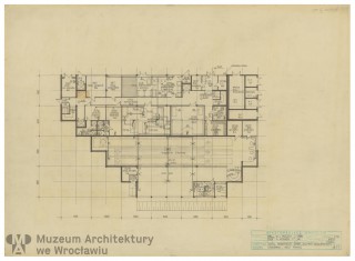 Molicki Witold Jerzy, Adamek A. (Miastoprojekt-Wrocław), Hotel robotniczy DPBP “Zachód” w Wałbrzychu. Stołówka