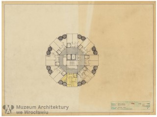 Molicki Witold Jerzy (Miastoprojekt-Wrocław), Osiedle Przyjaźni Polsko-Radzieckiej we Wrocławiu. Budynek punktowy (wariant)