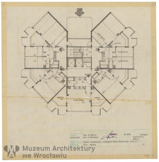 Molicki Witold Jerzy (Miastoprojekt-Wrocław), Osiedle Przyjaźni Polsko-Radzieckiej we Wrocławiu. Budynek punktowy (wariant)