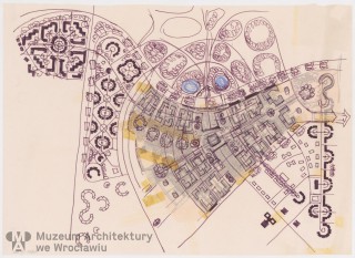 Molicki Witold Jerzy, Spławski Ryszard, Kamocki Wacław (Miastoprojekt-Wrocław), Osiedle Spółdzielni Mieszkaniowej “Budowlani” w rejonie ul. Wojszyckiej we Wrocławiu. Dom bliźniaczy mniejszy