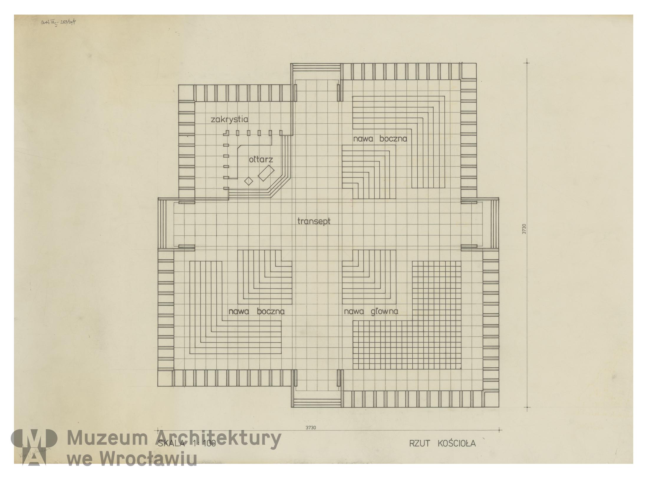 Molicki Witold Jerzy, Spławski Ryszard, Church of Christ the King on Zachodnia Street in Wroclaw, ok. 1979-1981
