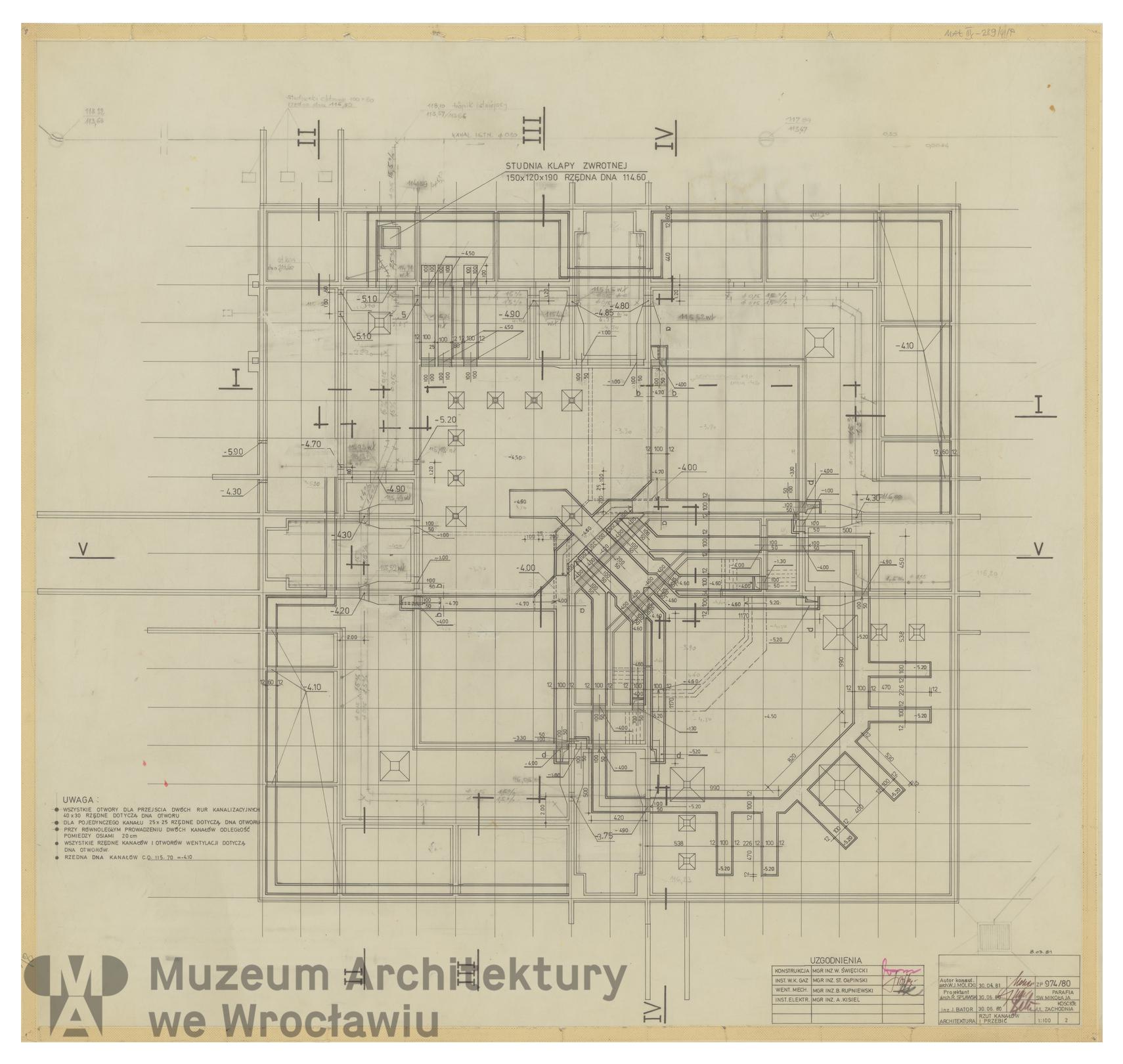 Molicki Witold Jerzy, Spławski Ryszard, Church of Christ the King on Zachodnia Street in Wroclaw, 1981.04.30