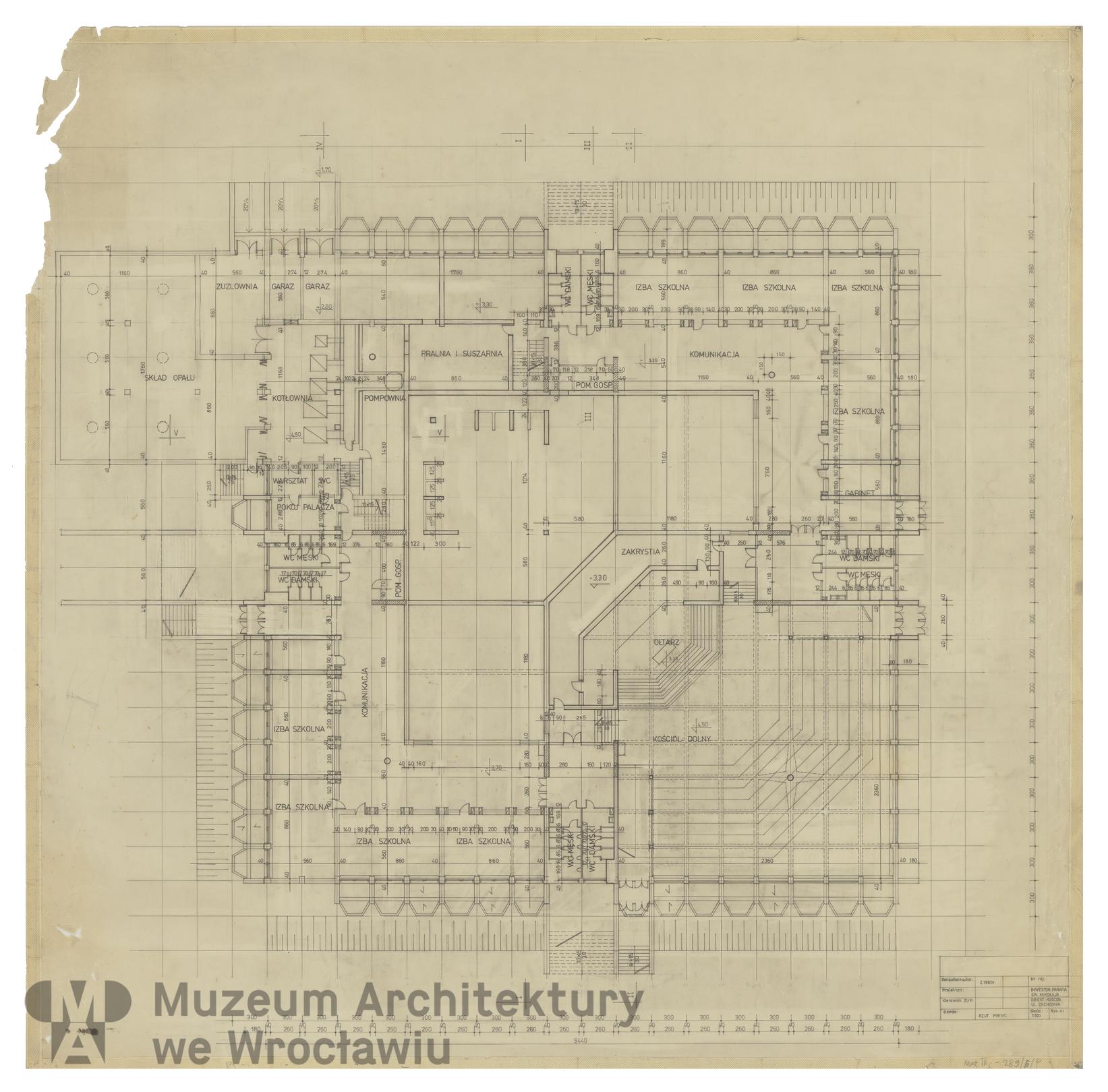 Molicki Witold Jerzy, Spławski Ryszard, Kościół Chrystusa Króla przy ul. Zachodniej we Wrocławiu, 1980.01