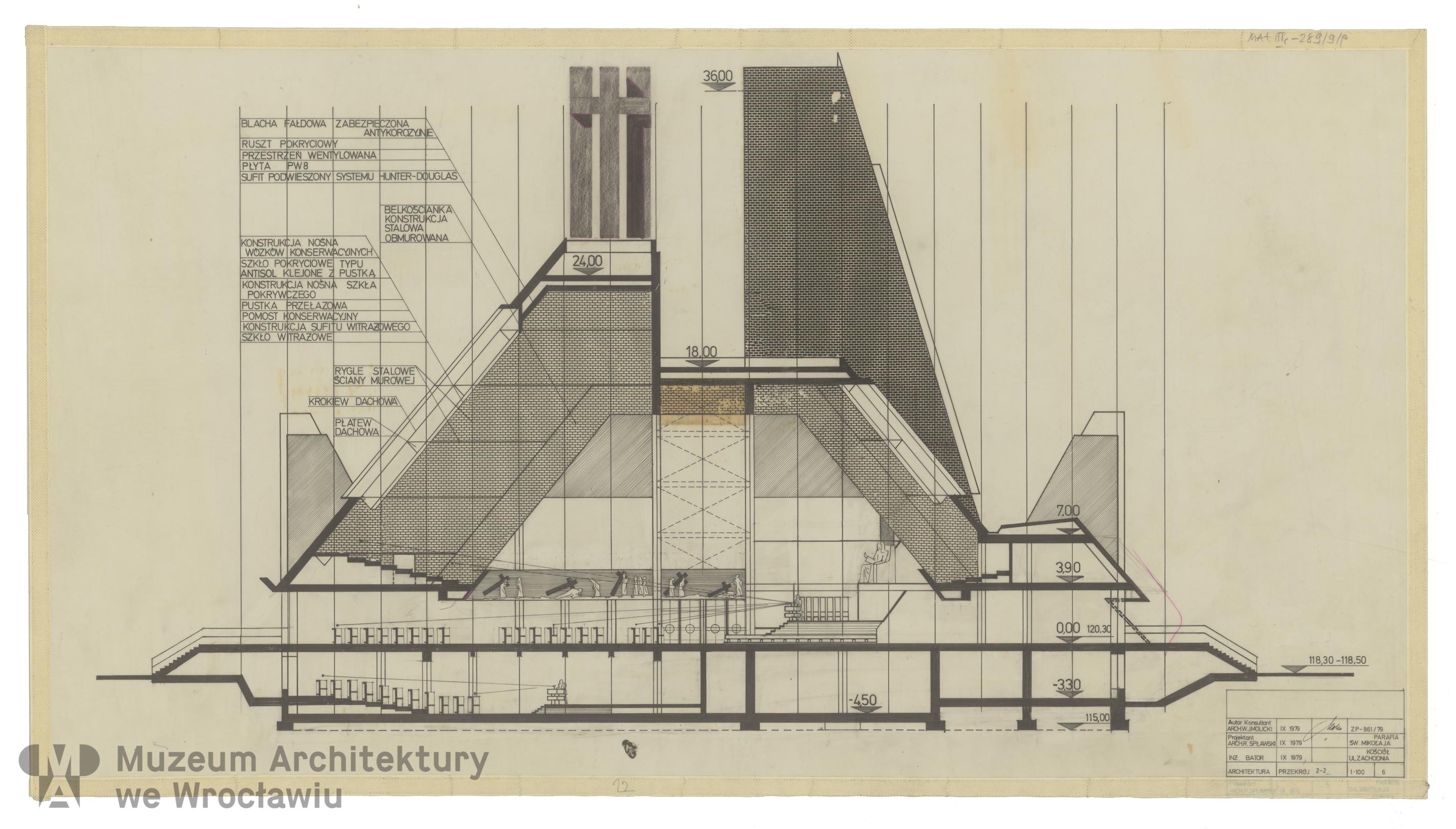 Molicki Witold Jerzy, Spławski Ryszard, Kościół Chrystusa Króla przy ul. Zachodniej we Wrocławiu, 1979.09