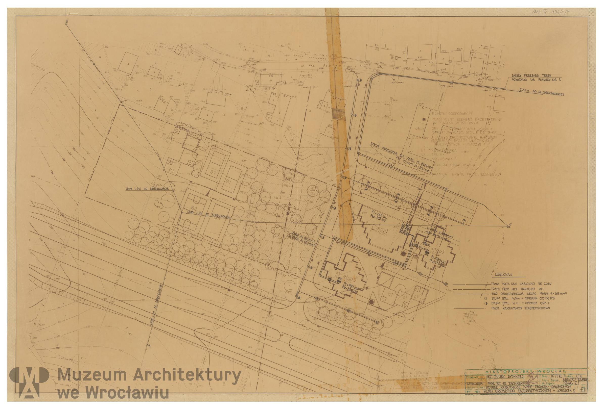 Molicki Witold Jerzy, Dyjakon Julian (Miastoprojekt-Wrocław), Hotel robotniczy DPBP “Zachód” w Wałbrzychu, 1977.09