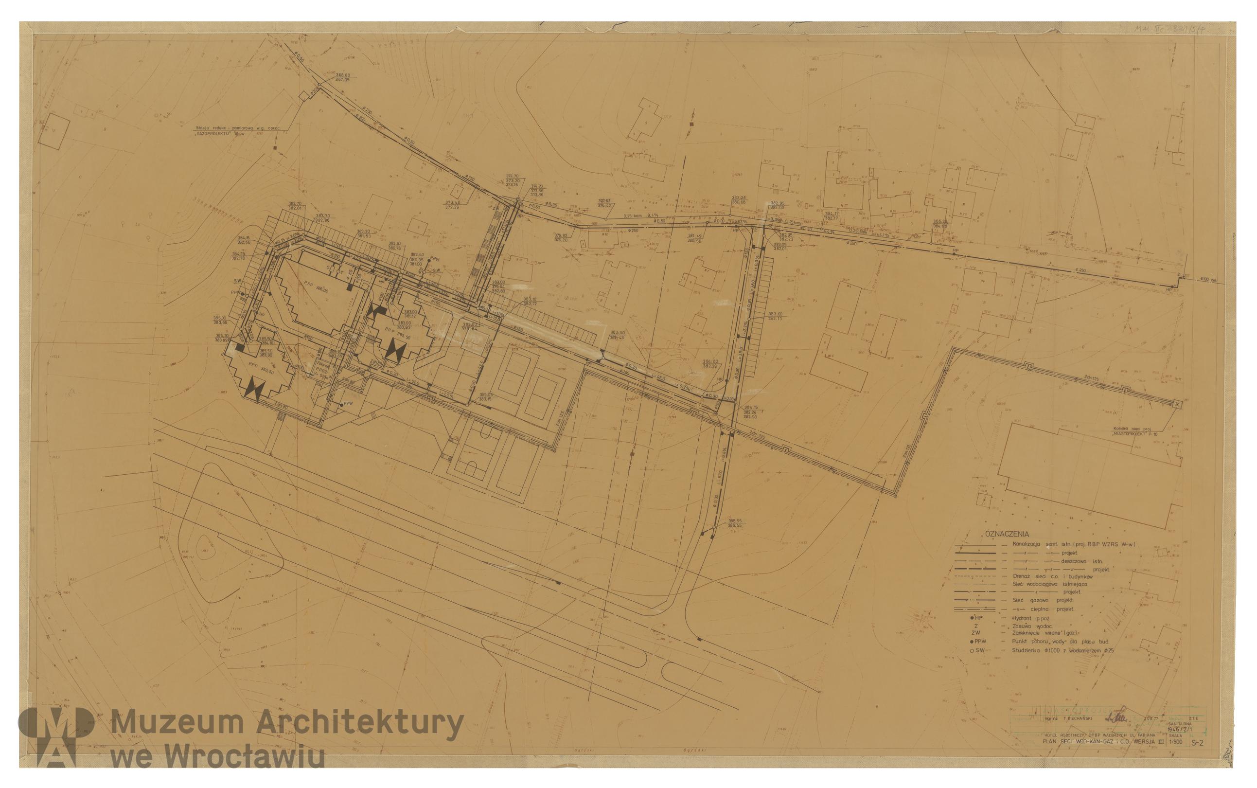 Molicki Witold Jerzy, Ciechański T. (Miastoprojekt-Wrocław), Hotel robotniczy DPBP “Zachód” w Wałbrzychu, 1977.09