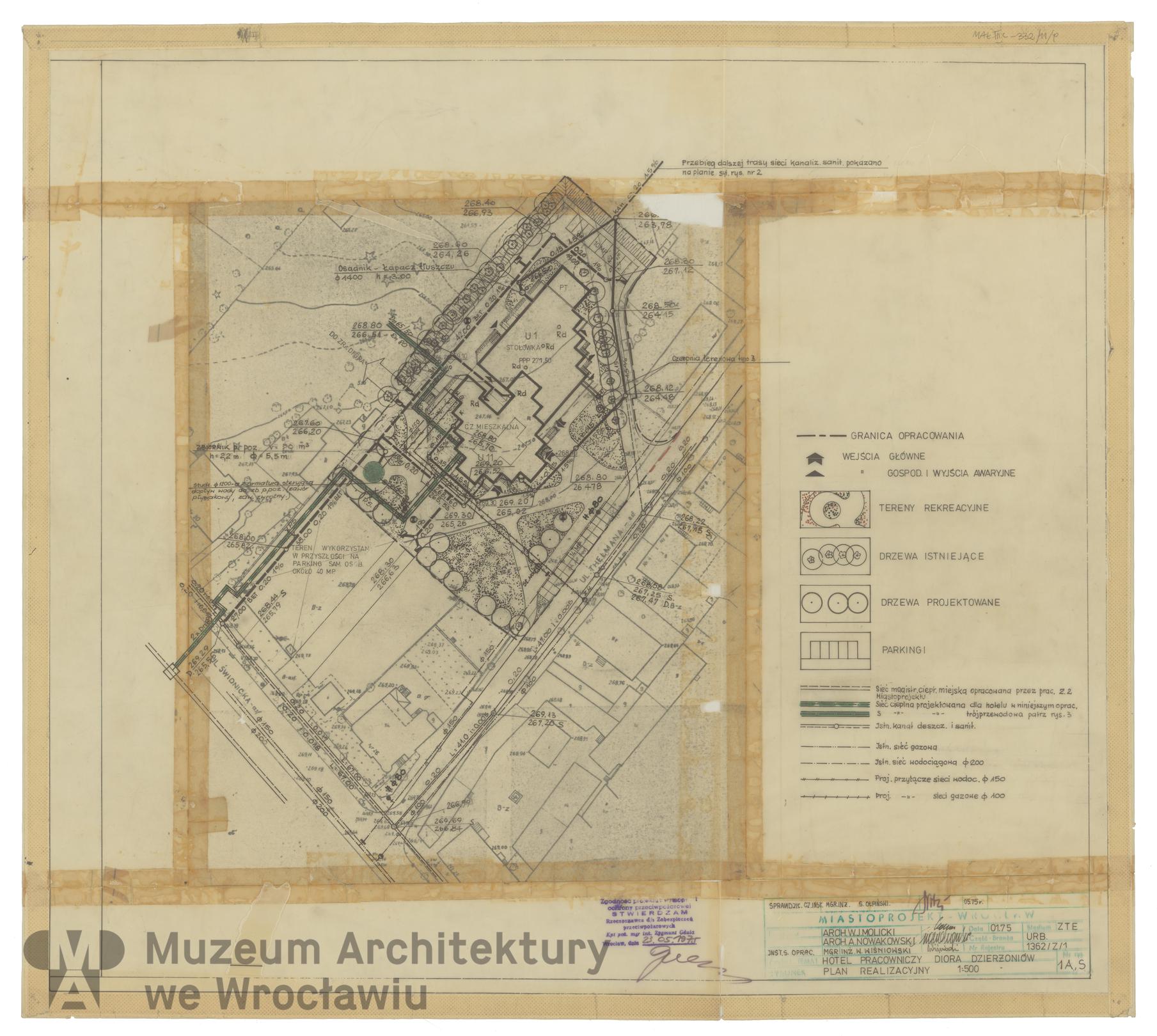 Molicki Witold Jerzy, Nowakowski A., Wiśniowski W. (Miastoprojekt-Wrocław), Workers’ hotel of Diora Radio Plants in Dzierżoniów, 1975.01