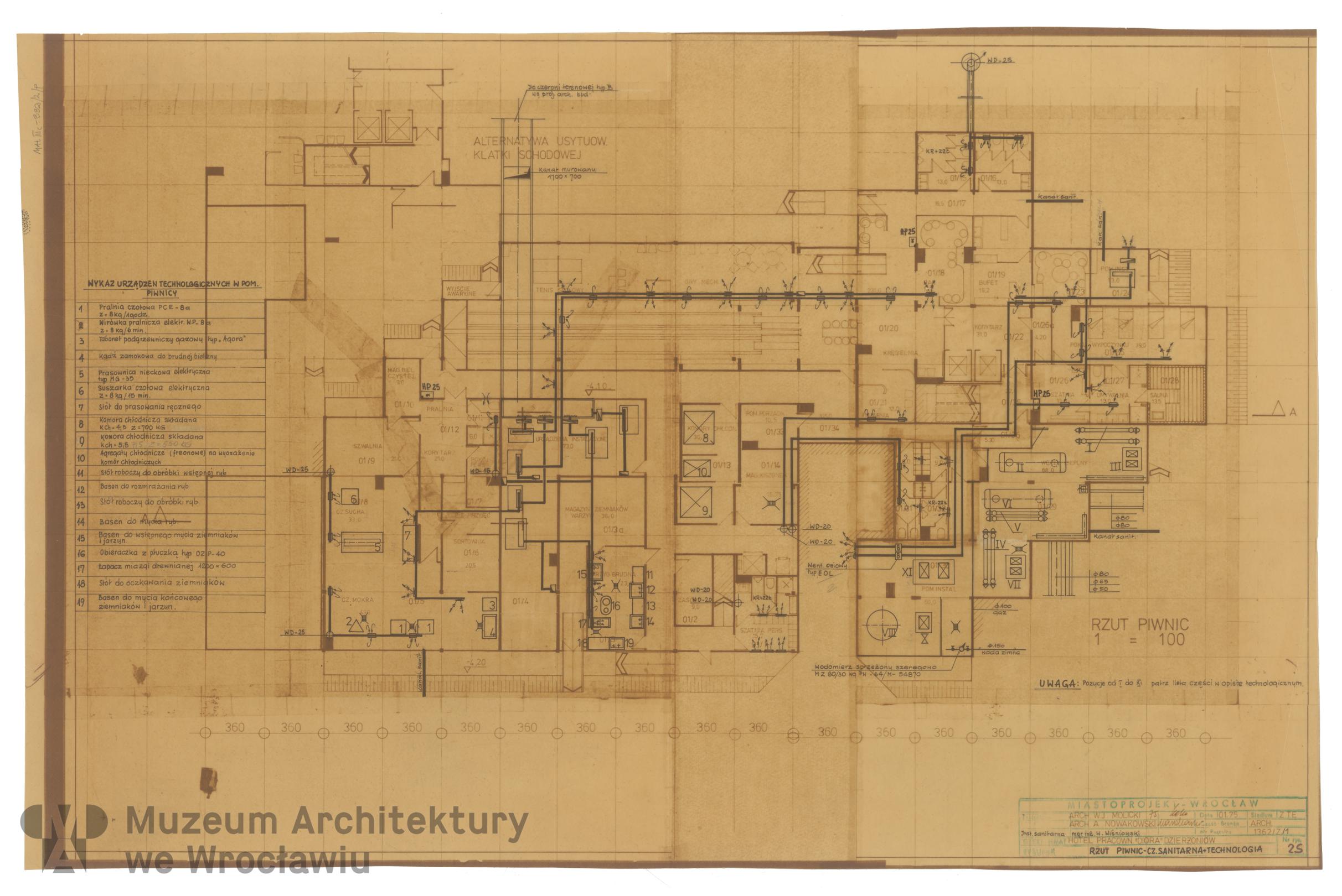 Molicki Witold Jerzy, Nowakowski A., Wiśniowski W. (Miastoprojekt-Wrocław), Hotel pracowniczy Zakładów Radiowych Diora w Dzierżoniowie, 1975.01
