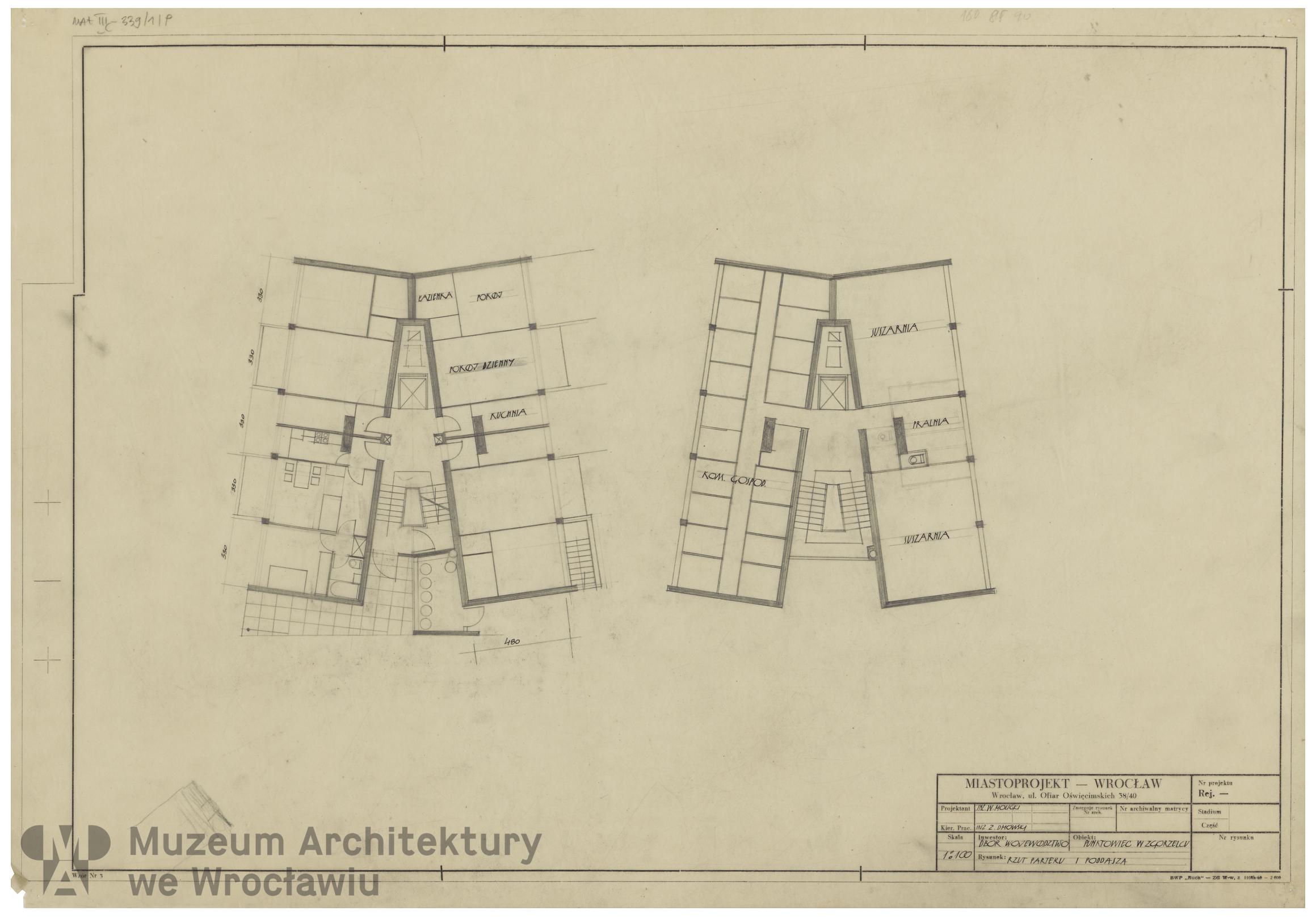 Molicki Witold Jerzy (Miastoprojekt-Wrocław), Budynek wielorodzinny (punktowiec) w Zgorzelcu, lata 60. XX wieku