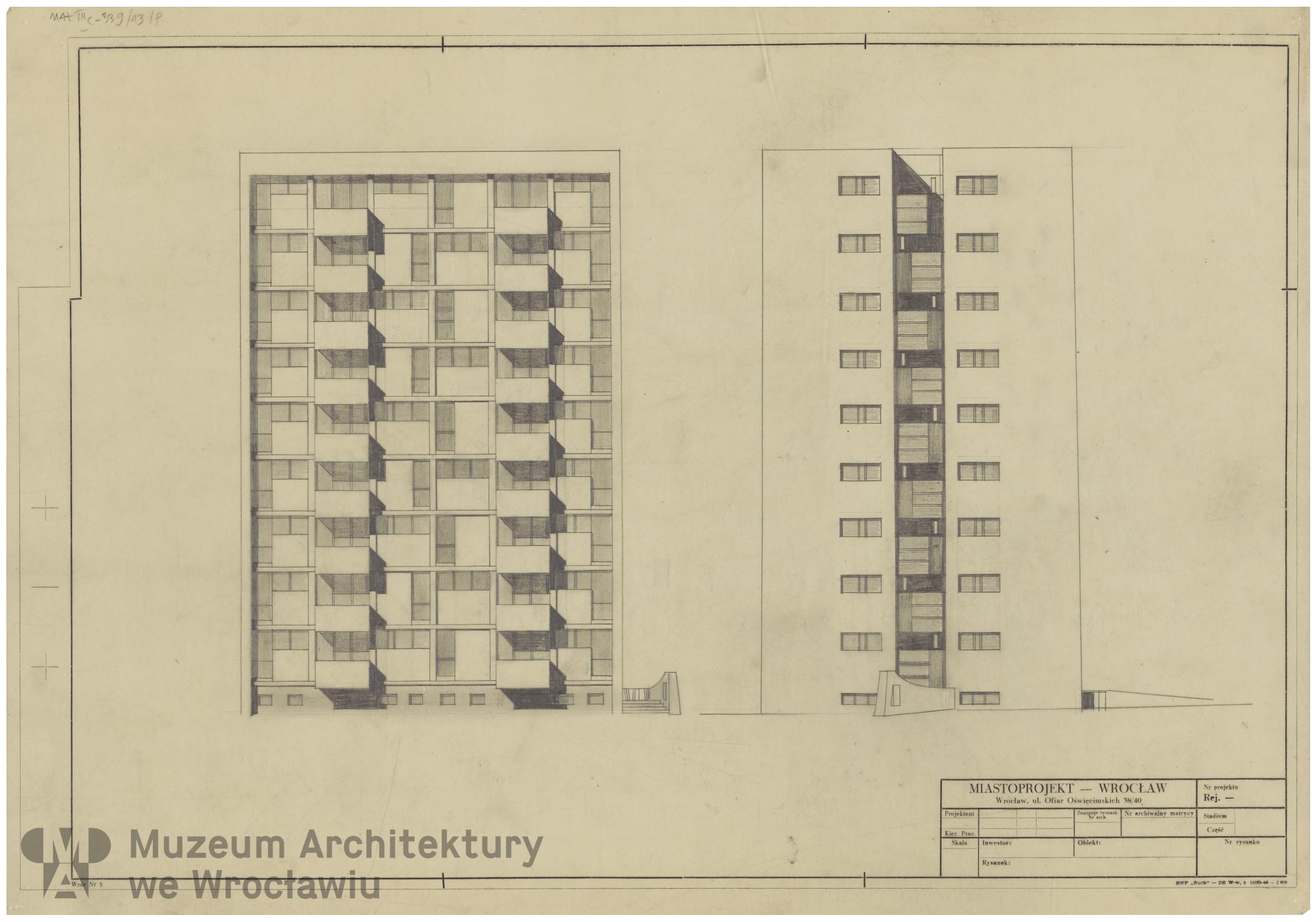 Molicki Witold Jerzy (Miastoprojekt-Wrocław), Budynek wielorodzinny (punktowiec) w Zgorzelcu, lata 60. XX wieku