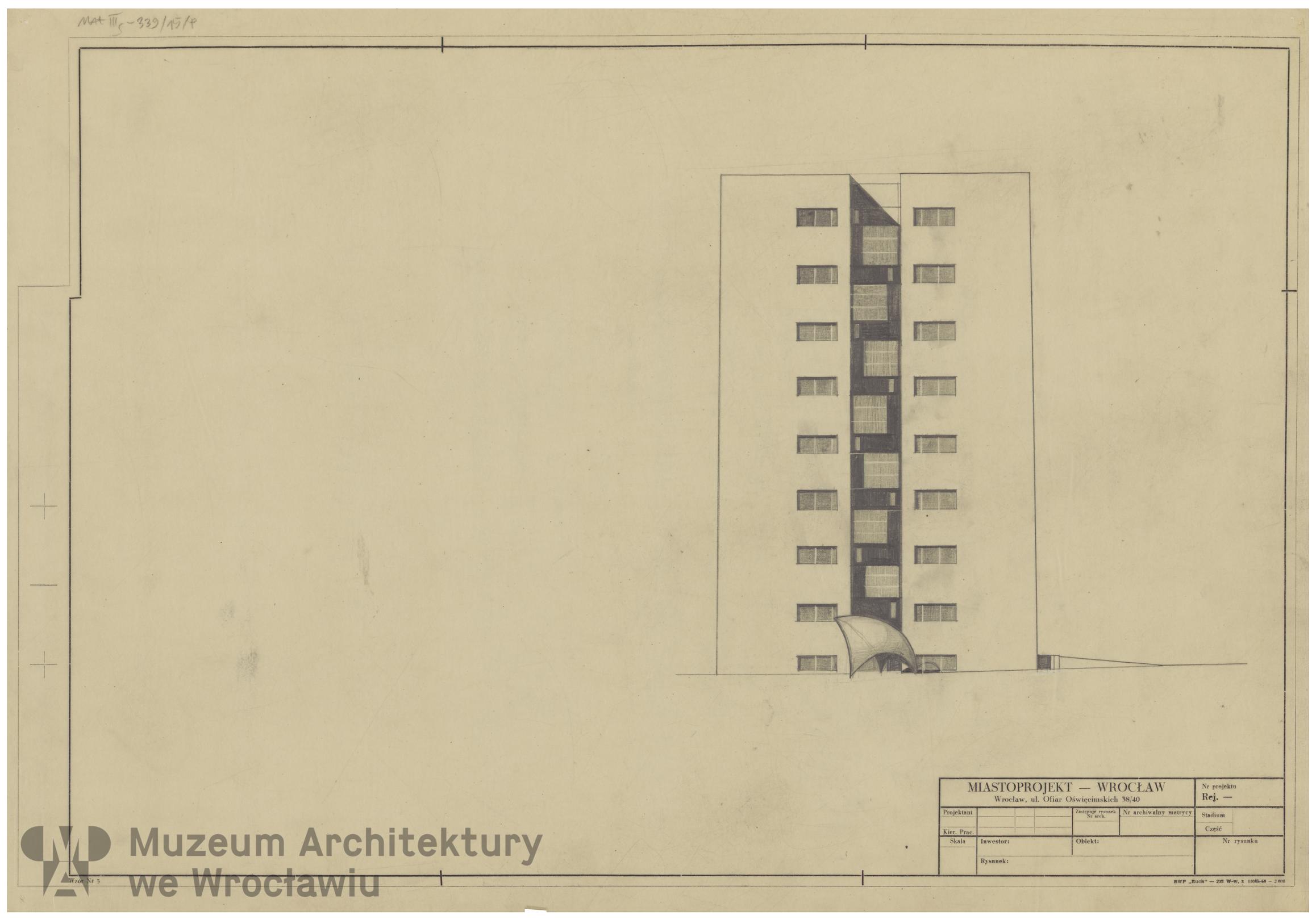 Molicki Witold Jerzy (Miastoprojekt-Wrocław), Budynek wielorodzinny (punktowiec) w Zgorzelcu, lata 60. XX wieku