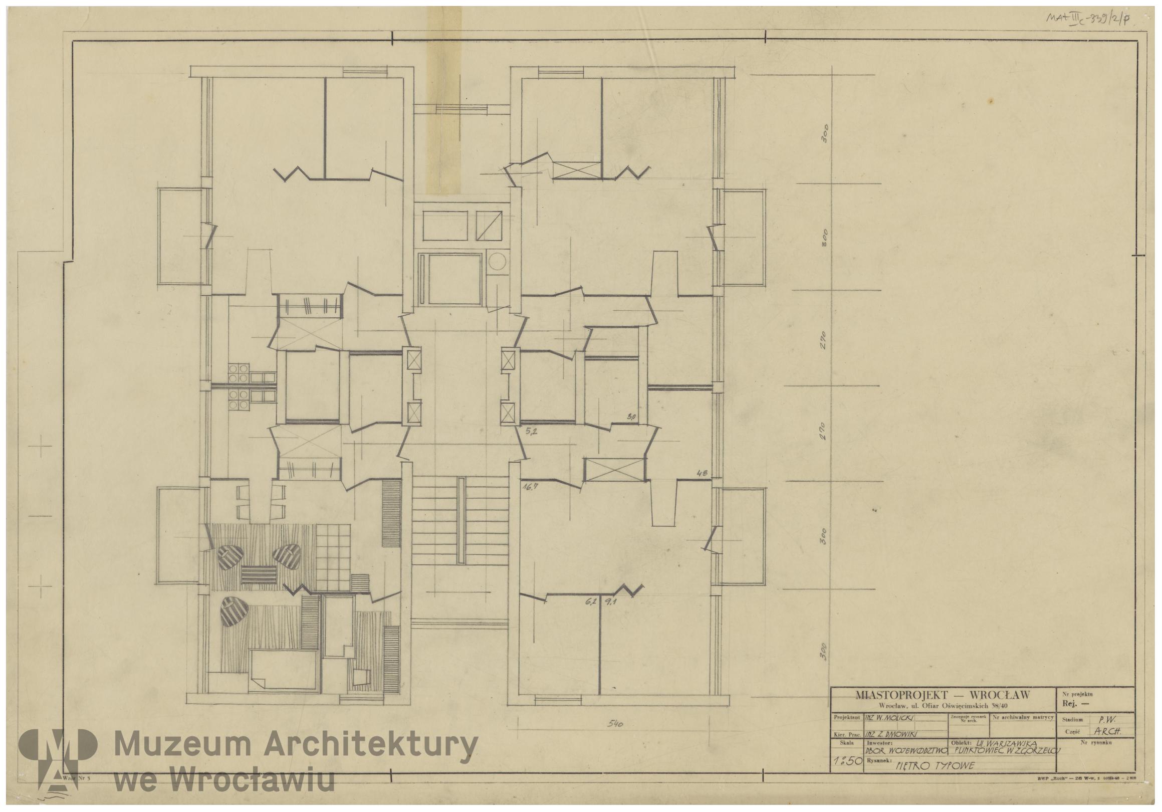 Molicki Witold Jerzy (Miastoprojekt-Wrocław), Budynek wielorodzinny (punktowiec) w Zgorzelcu, lata 60. XX wieku