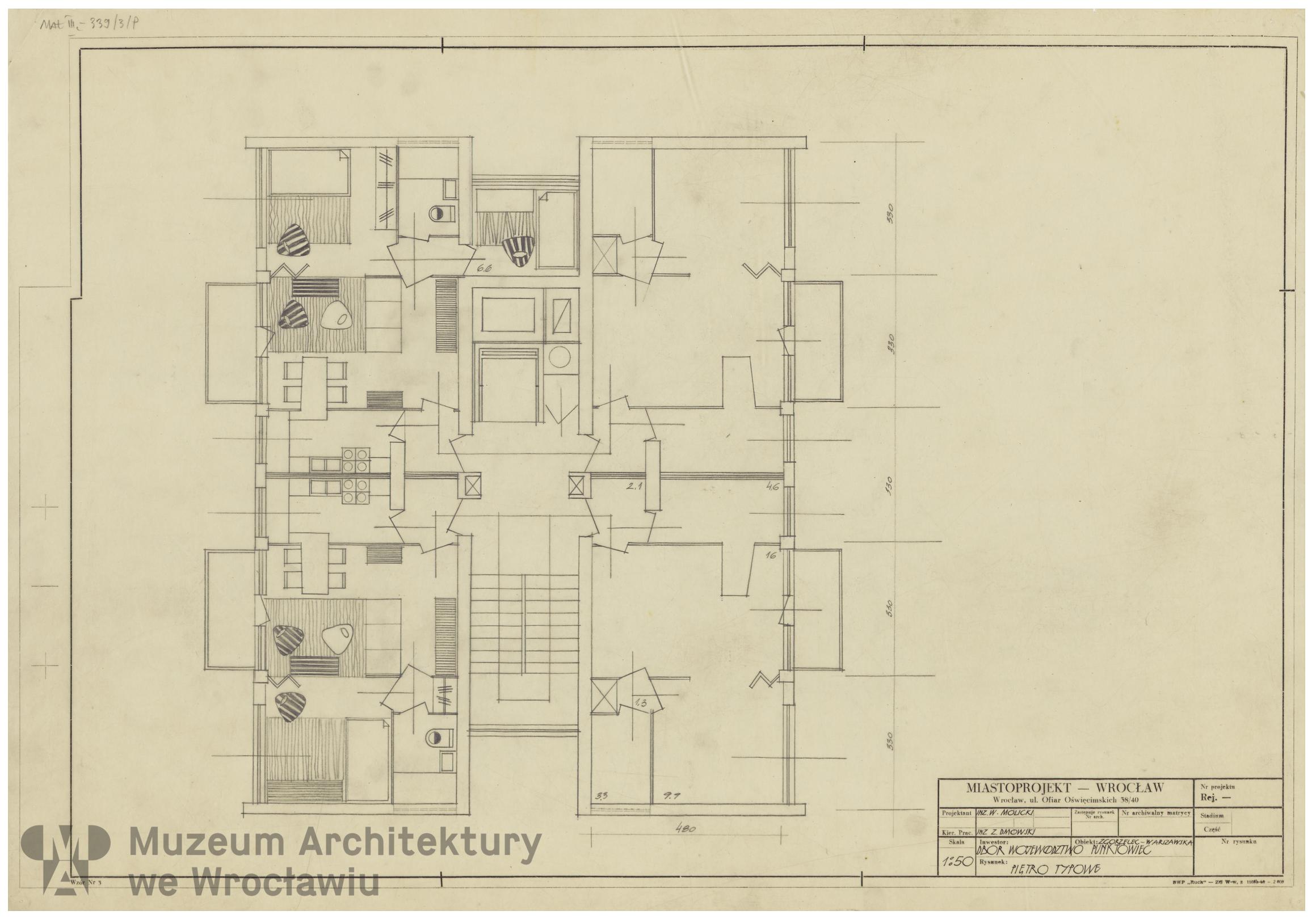 Molicki Witold Jerzy (Miastoprojekt-Wrocław), Budynek wielorodzinny (punktowiec) w Zgorzelcu, lata 60. XX wieku
