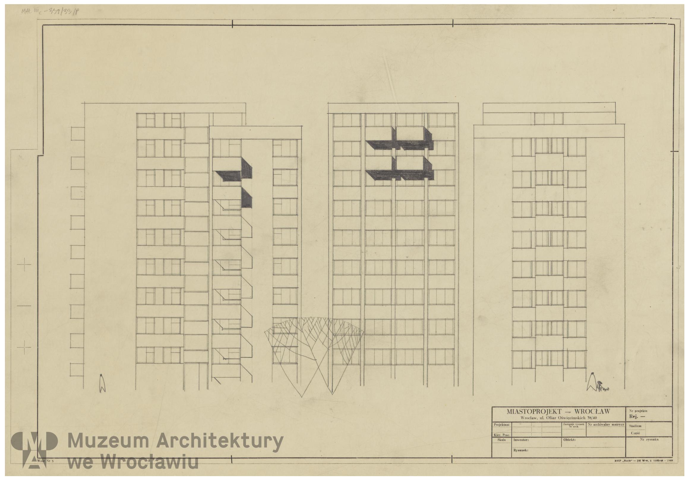 Molicki Witold Jerzy (Miastoprojekt-Wrocław), Budynek wielorodzinny (punktowiec) w Zgorzelcu, lata 60. XX wieku