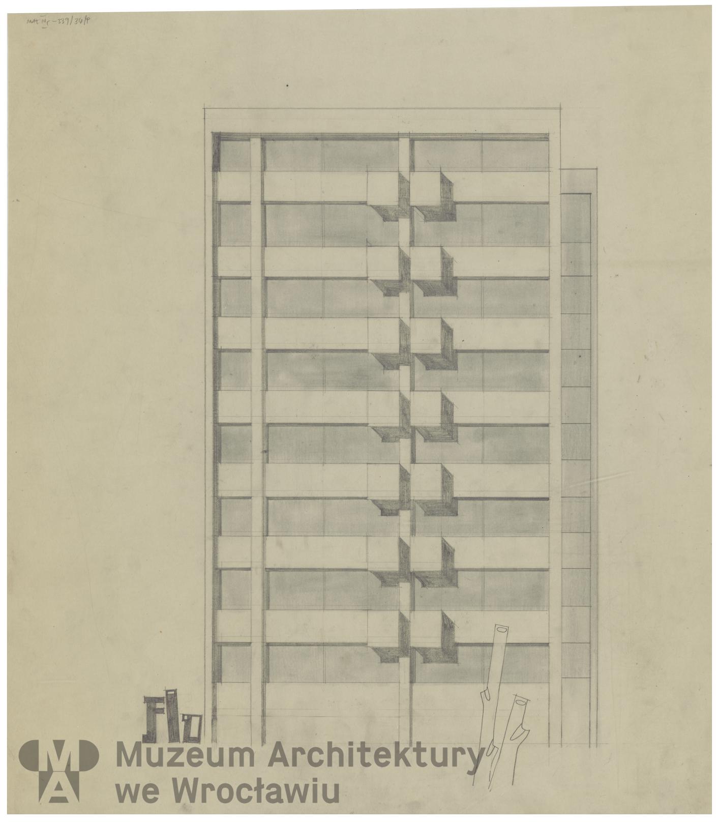 Molicki Witold Jerzy (Miastoprojekt-Wrocław), Budynek wielorodzinny (punktowiec) w Zgorzelcu, lata 60. XX wieku