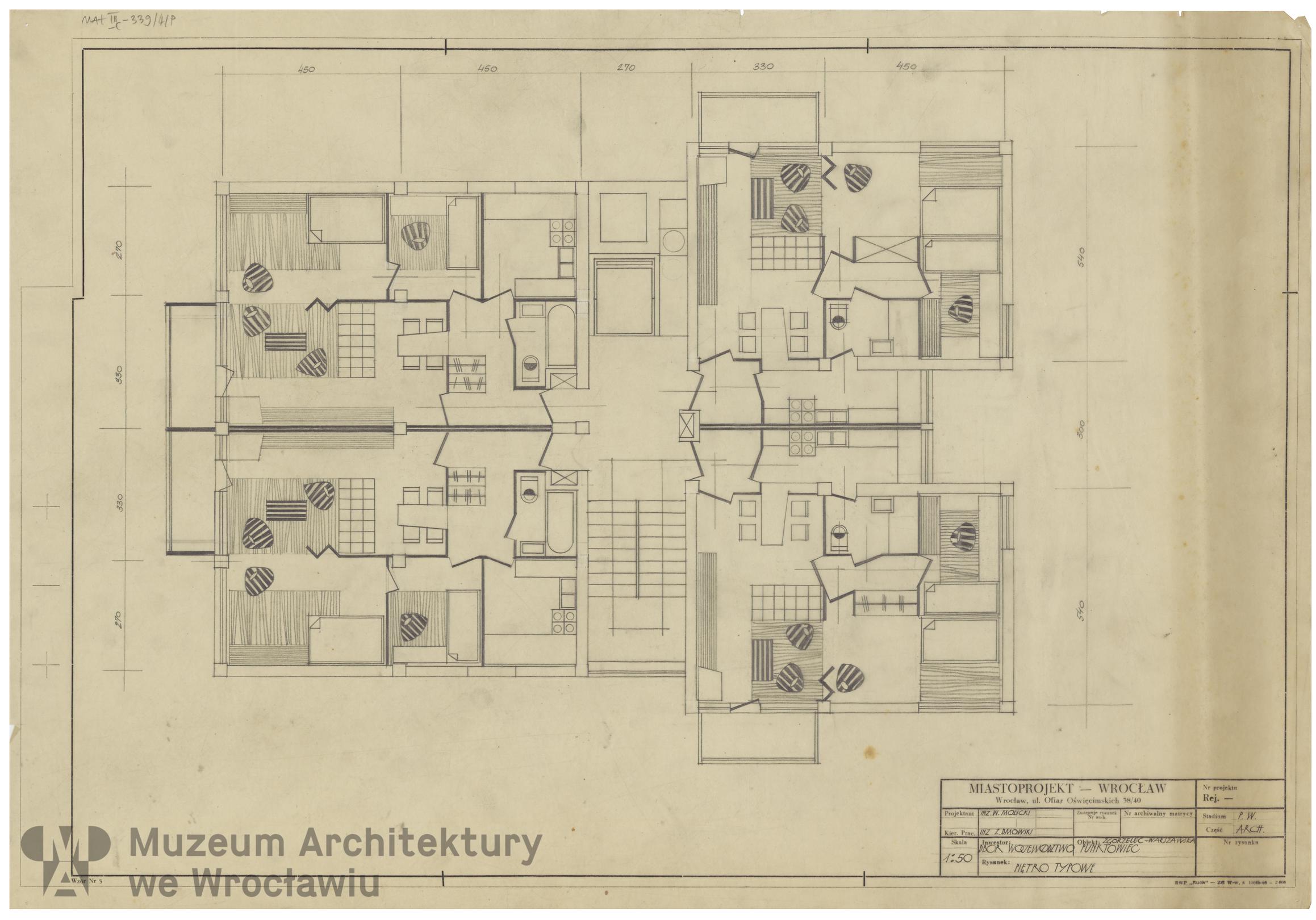 Molicki Witold Jerzy (Miastoprojekt-Wrocław), Budynek wielorodzinny (punktowiec) w Zgorzelcu, lata 60. XX wieku