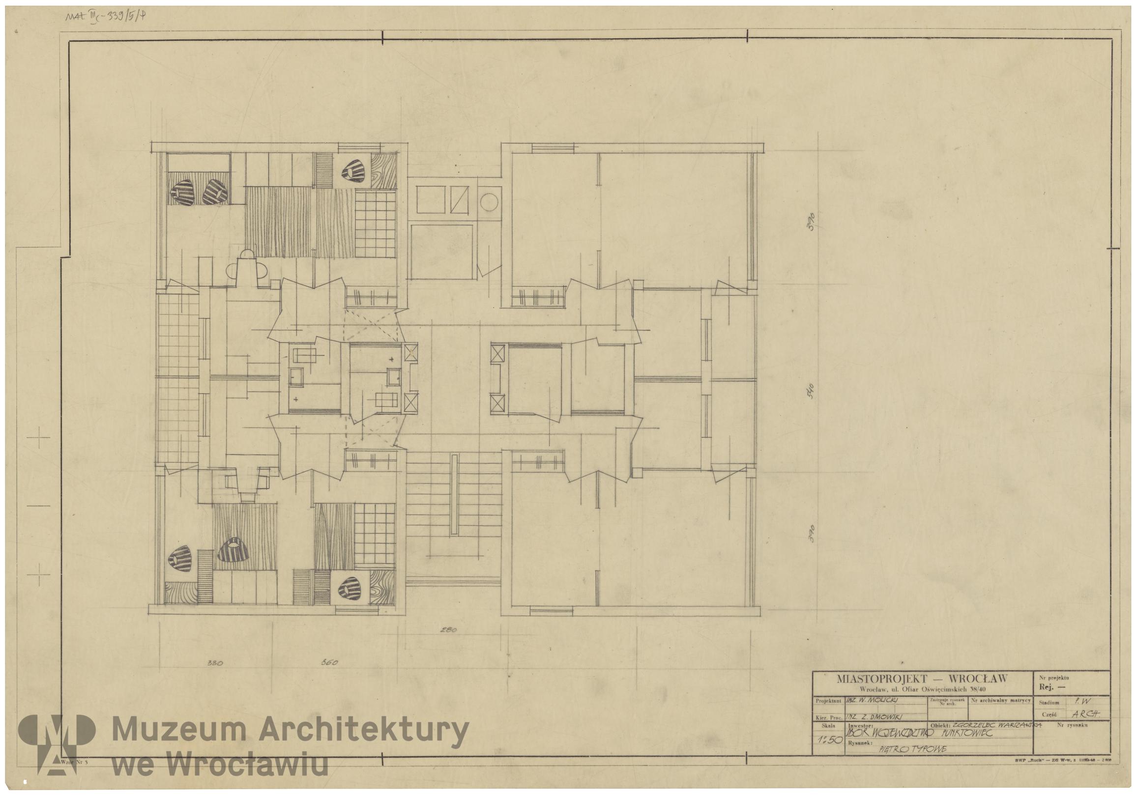 Molicki Witold Jerzy (Miastoprojekt-Wrocław), Budynek wielorodzinny (punktowiec) w Zgorzelcu, lata 60. XX wieku