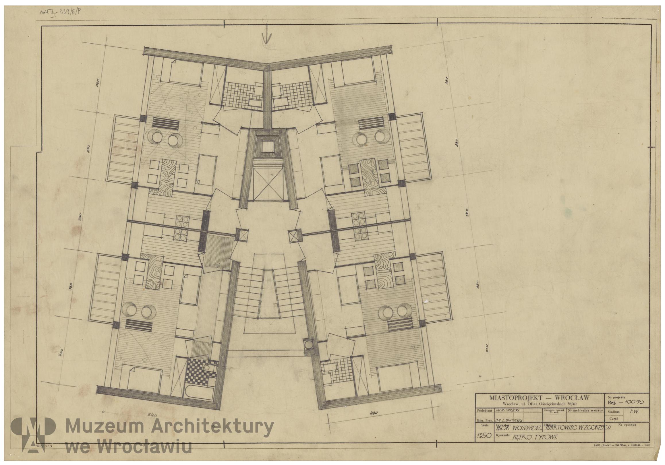 Molicki Witold Jerzy (Miastoprojekt-Wrocław), Budynek wielorodzinny (punktowiec) w Zgorzelcu, lata 60. XX wieku