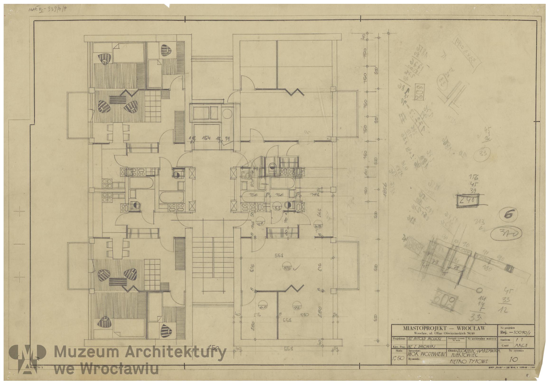 Molicki Witold Jerzy (Miastoprojekt-Wrocław), Budynek wielorodzinny (punktowiec) w Zgorzelcu, lata 60. XX wieku
