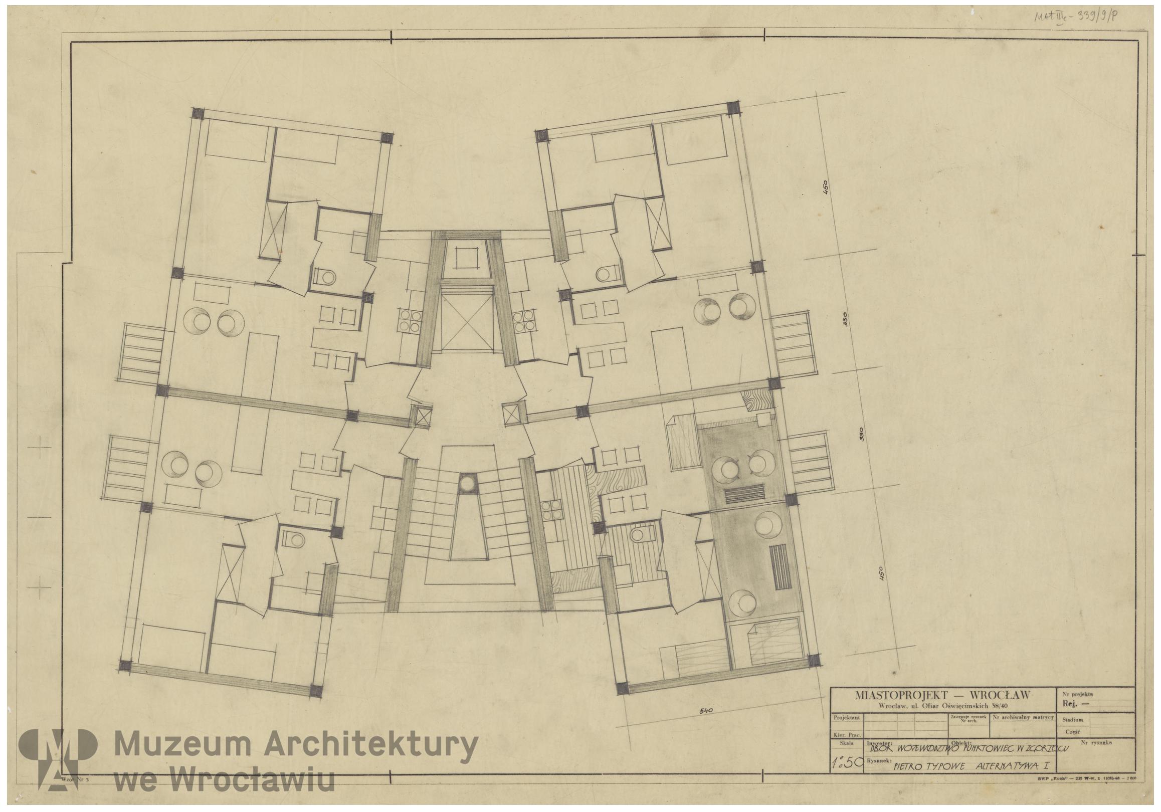 Molicki Witold Jerzy (Miastoprojekt-Wrocław), Budynek wielorodzinny (punktowiec) w Zgorzelcu, lata 60. XX wieku