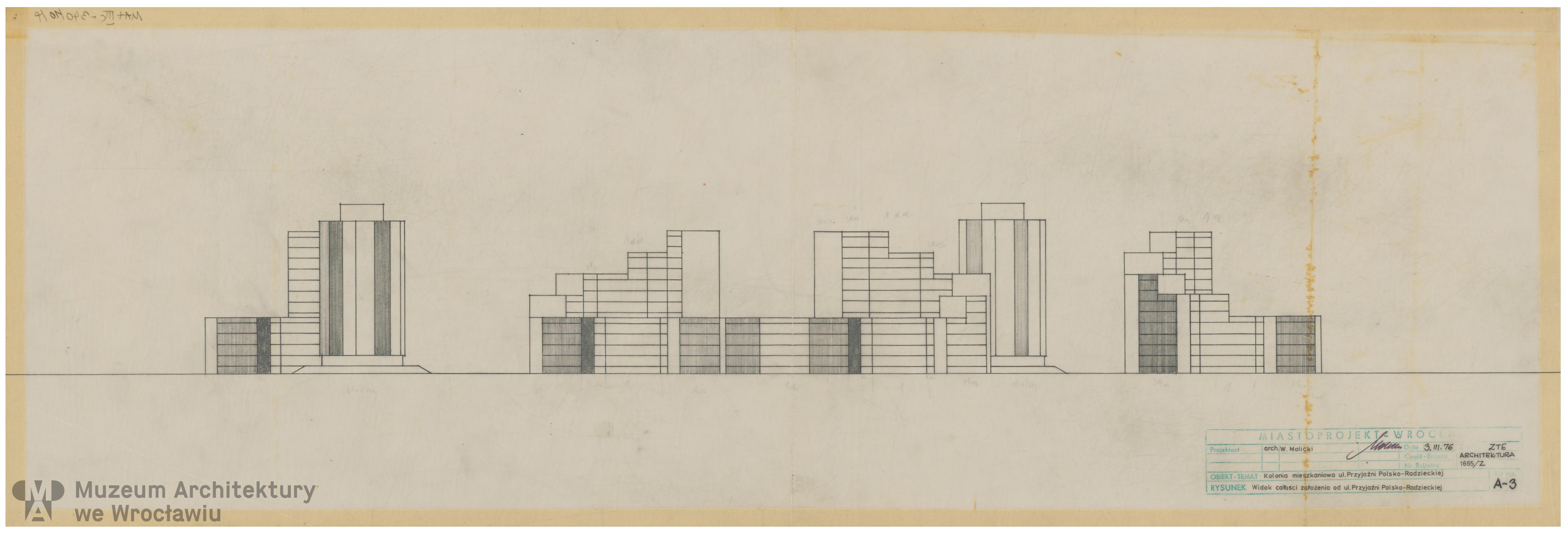 Molicki Witold Jerzy (Miastoprojekt-Wrocław), Osiedle Przyjaźni Polsko-Radzieckiej we Wrocławiu, 1976.03.03
