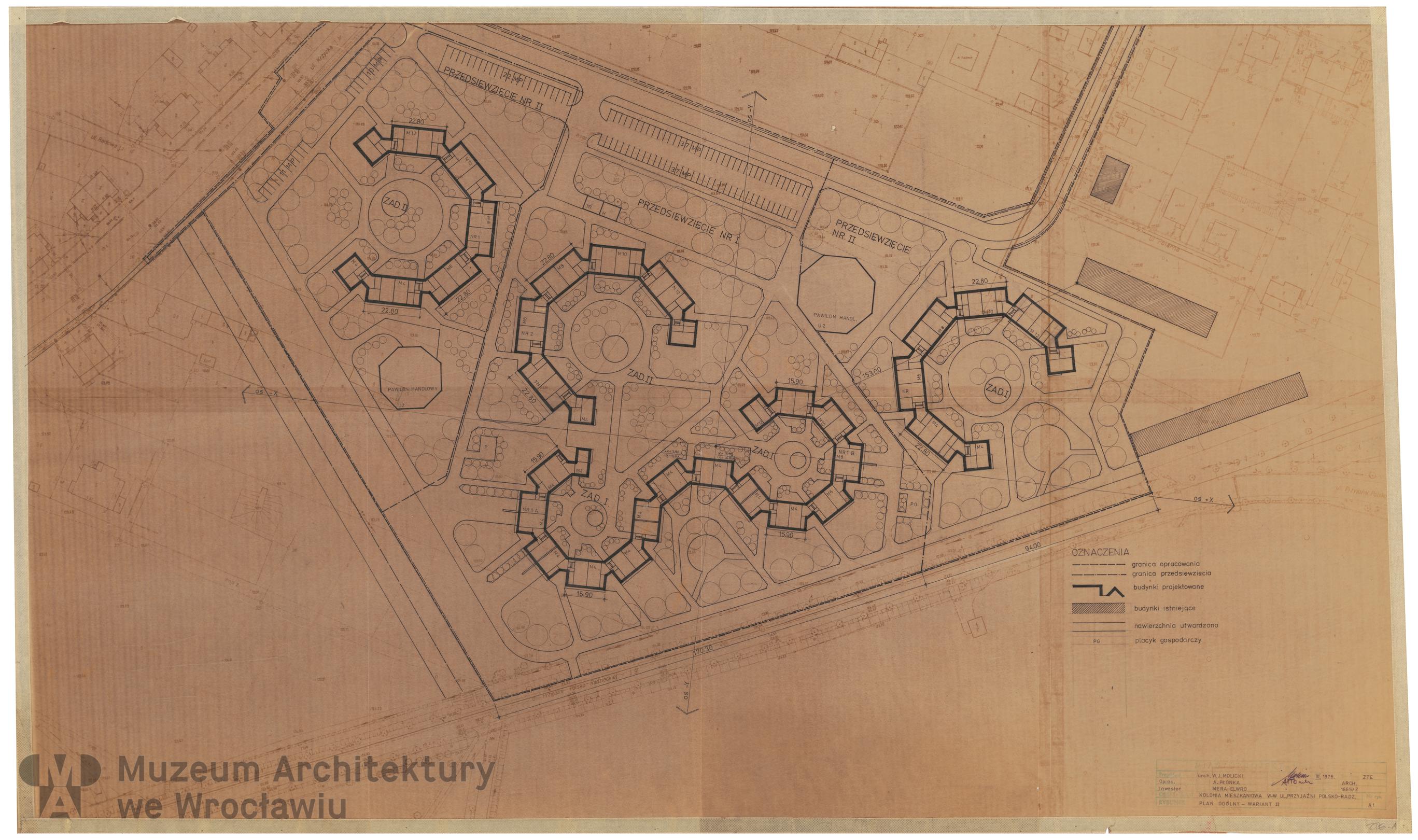 Molicki Witold Jerzy (Miastoprojekt-Wrocław), Osiedle Przyjaźni Polsko-Radzieckiej we Wrocławiu, 1976.03