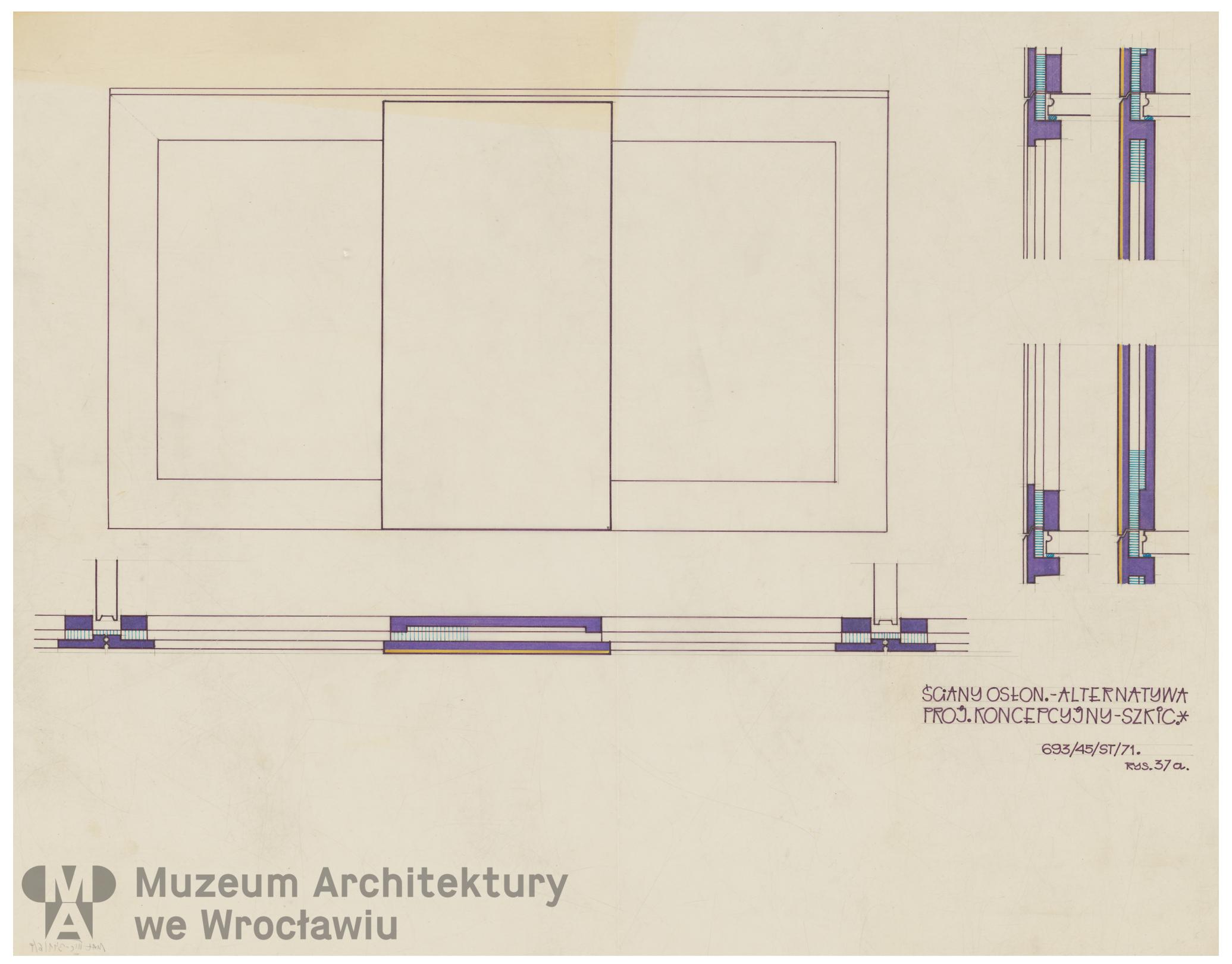 Molicki Witold Jerzy (Miastoprojekt-Wrocław), Wrocławska Wielka Płyta. Ściana osłonowa (wariant), 1971