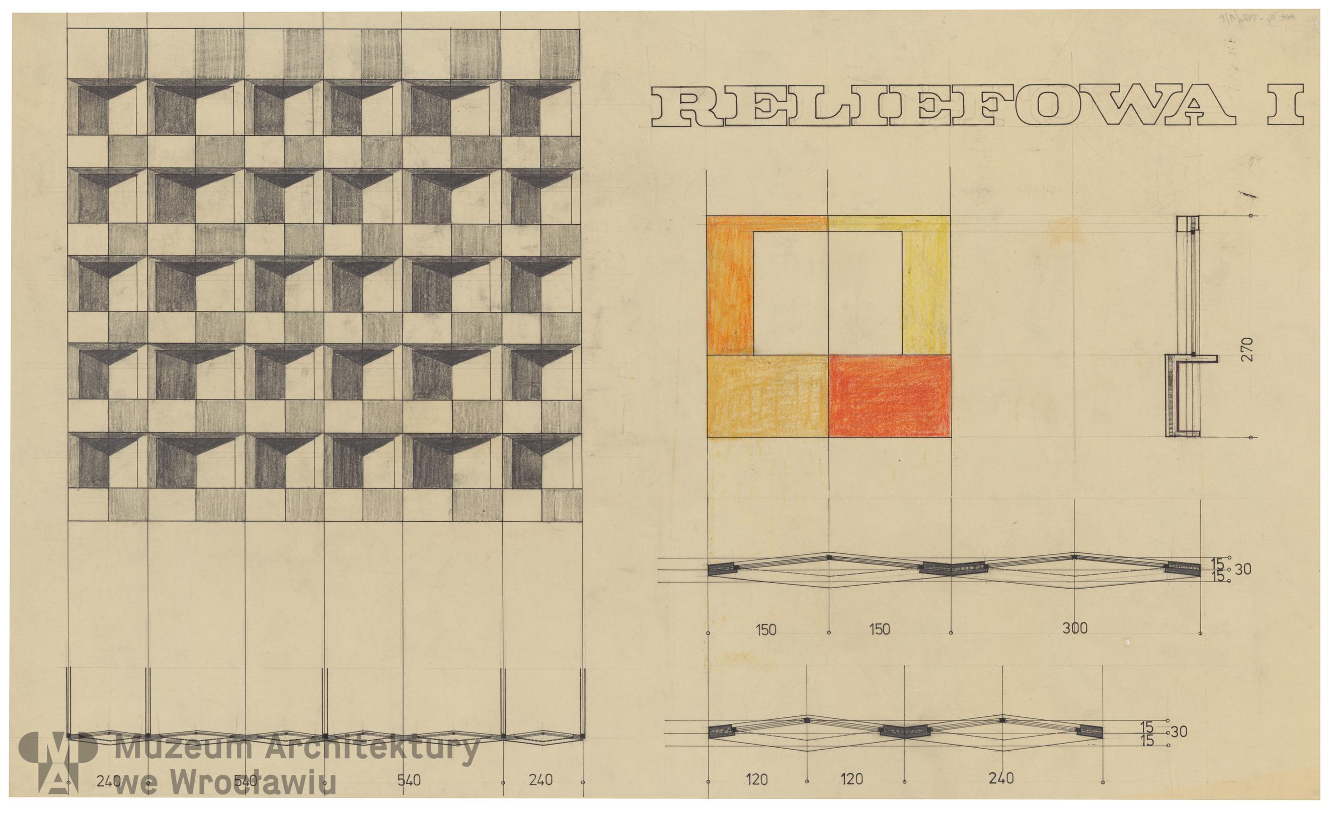 Molicki Witold Jerzy (Miastoprojekt-Wrocław), Wroclaw large panel system building. Covering wall, type “relief I”, 1976