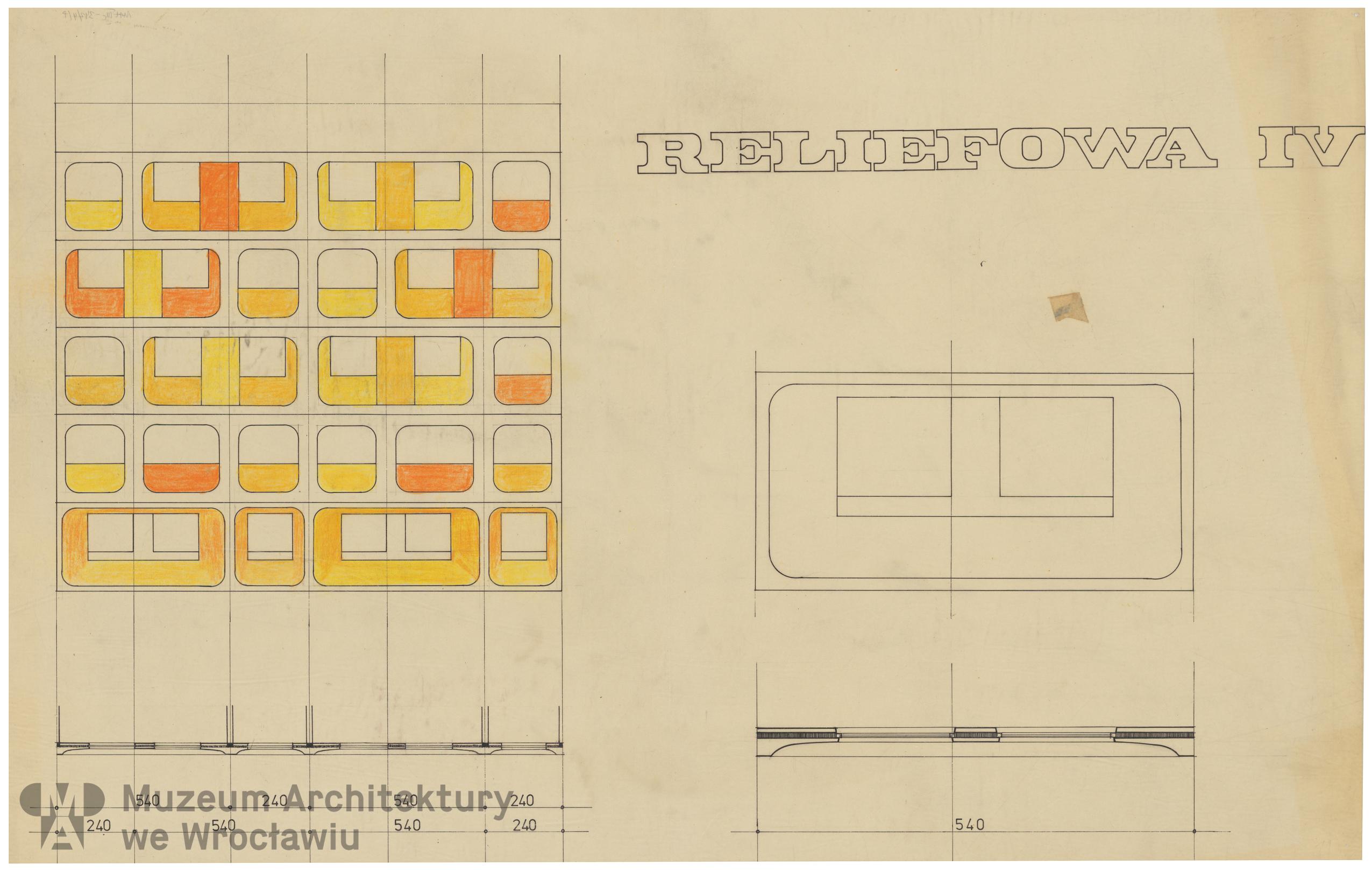 Molicki Witold Jerzy (Miastoprojekt-Wrocław), Wrocławska Wielka Płyta. Ściana osłonowa, typ “reliefowa IV”, 1976