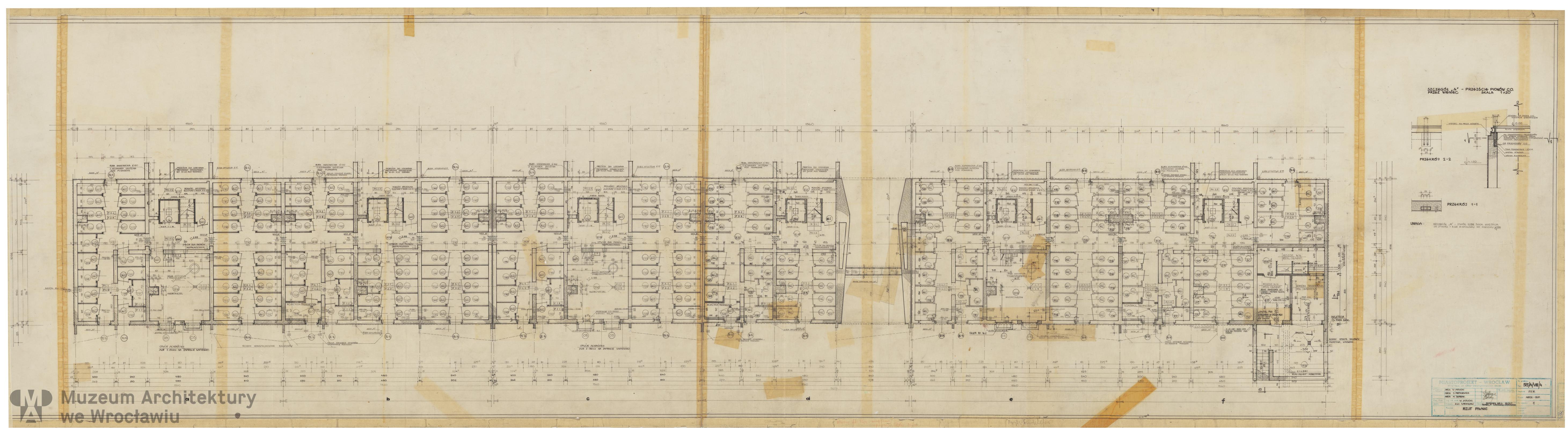 Molicki Witold Jerzy, Słabiak A., Pietkiewicz J. (Miastoprojekt-Wrocław), Osiedle Wrocław-Popowice. Budynek wielorodzinny, ok. 1972