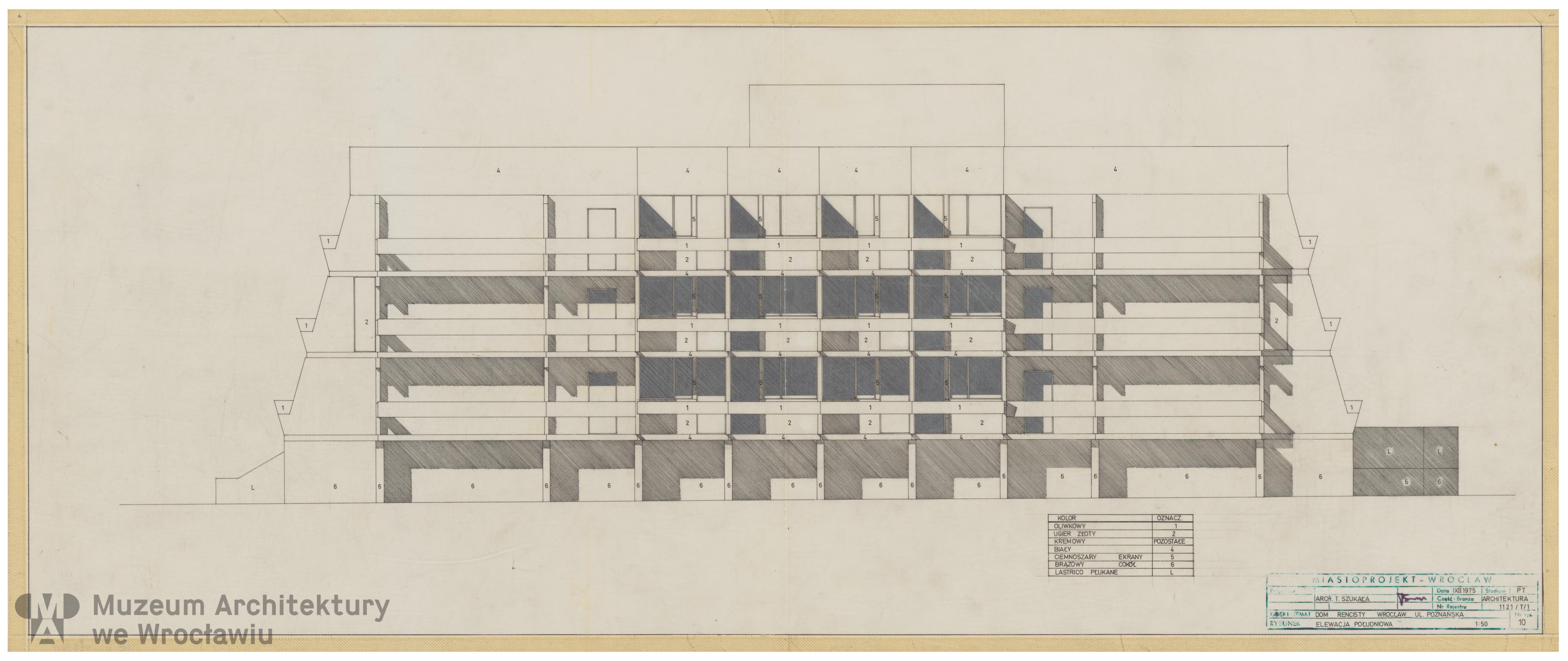 Molicki Witold Jerzy, Szukała Tadeusz (Miastoprojekt-Wrocław), Osiedle Wrocław-Zachód. Dom Rencisty, 1975.12