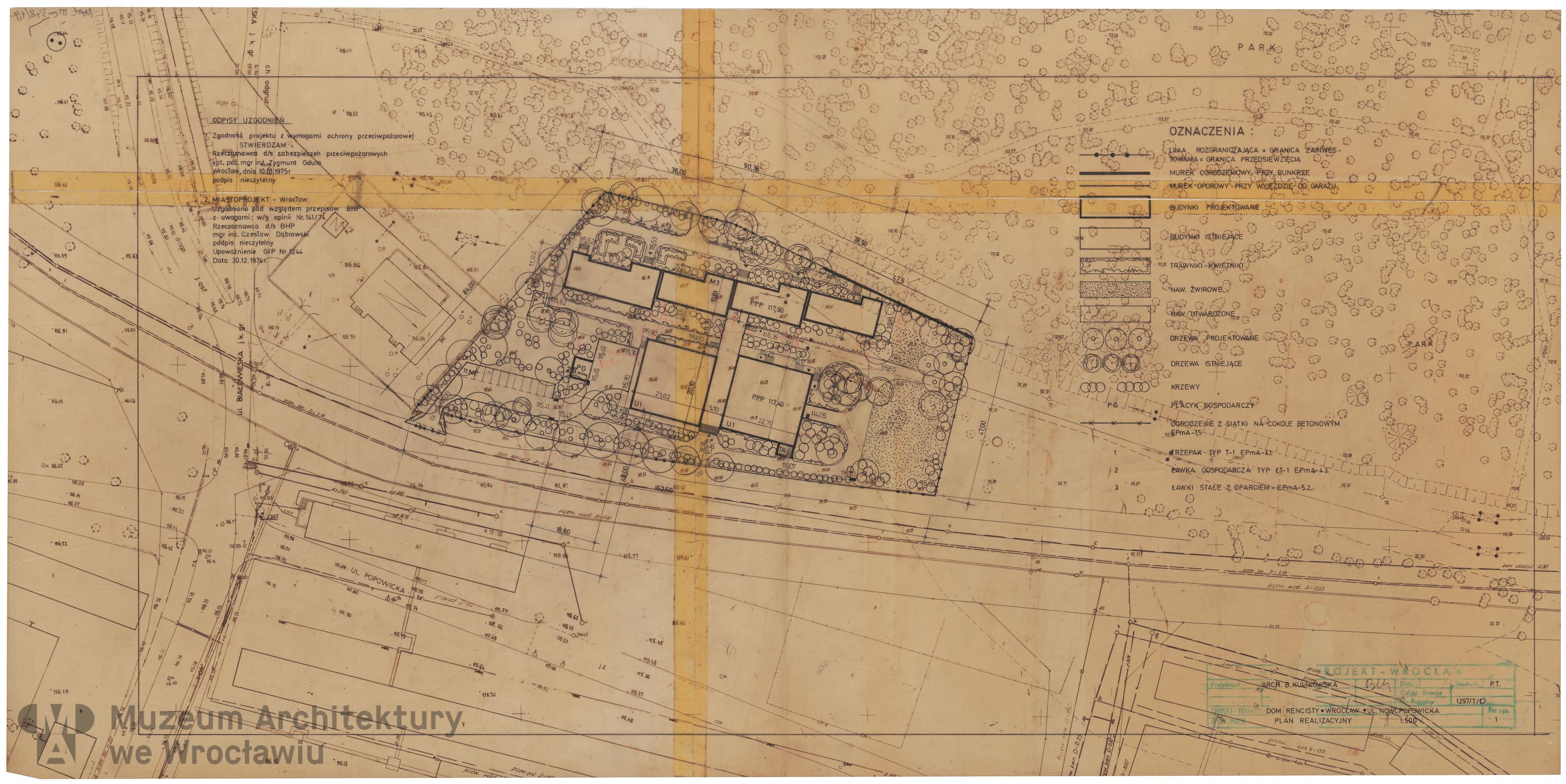 Molicki Witold Jerzy, Kulikowska Barbara (Miastoprojekt-Wrocław), Wrocław-Popowice housing estate. Pensioner’s Home, ok. 1976
