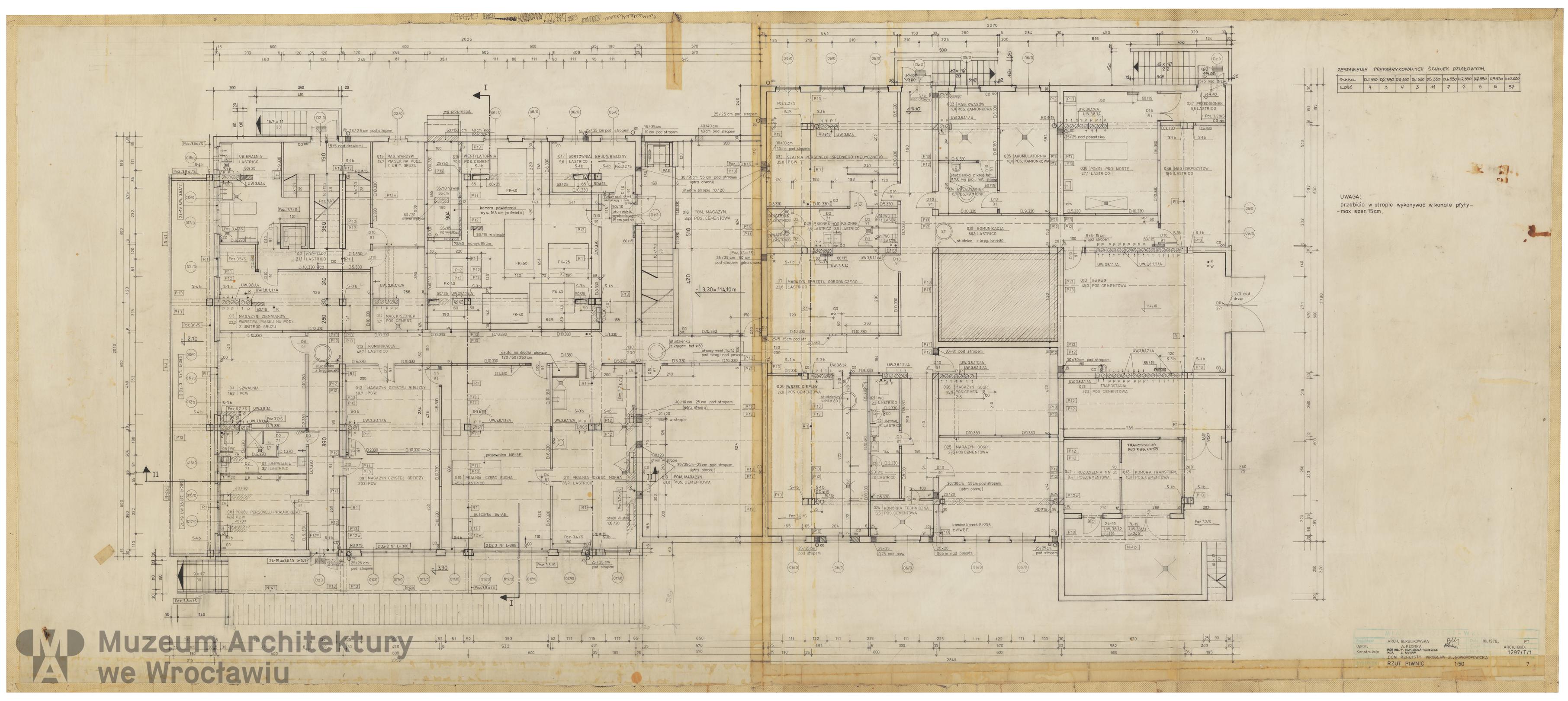 Molicki Witold Jerzy, Kulikowska Barbara, Kamińska-Sajewicz T., Nowak Z. (Miastoprojekt-Wrocław), Wrocław-Popowice housing estate. Pensioner’s Home, 1976.12