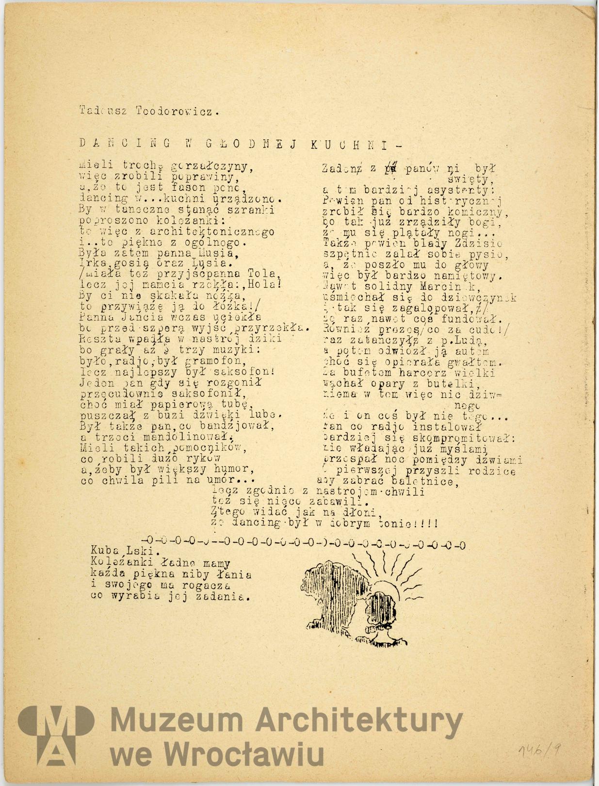 Teodorowicz-Todorowski Tadeusz, Czasopismo studenckie “Bałagan”, 1929.01