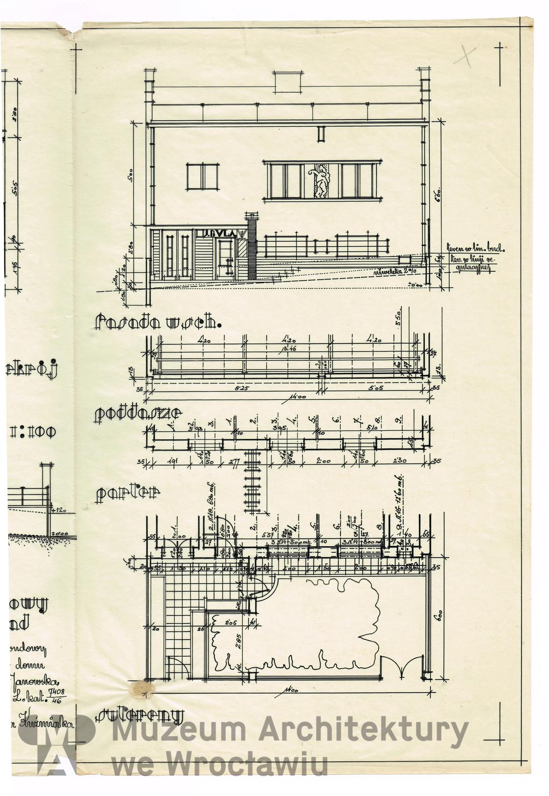 Frydecki Andrzej, Dom Józefa Kuźmiaka. II wersja, 1933