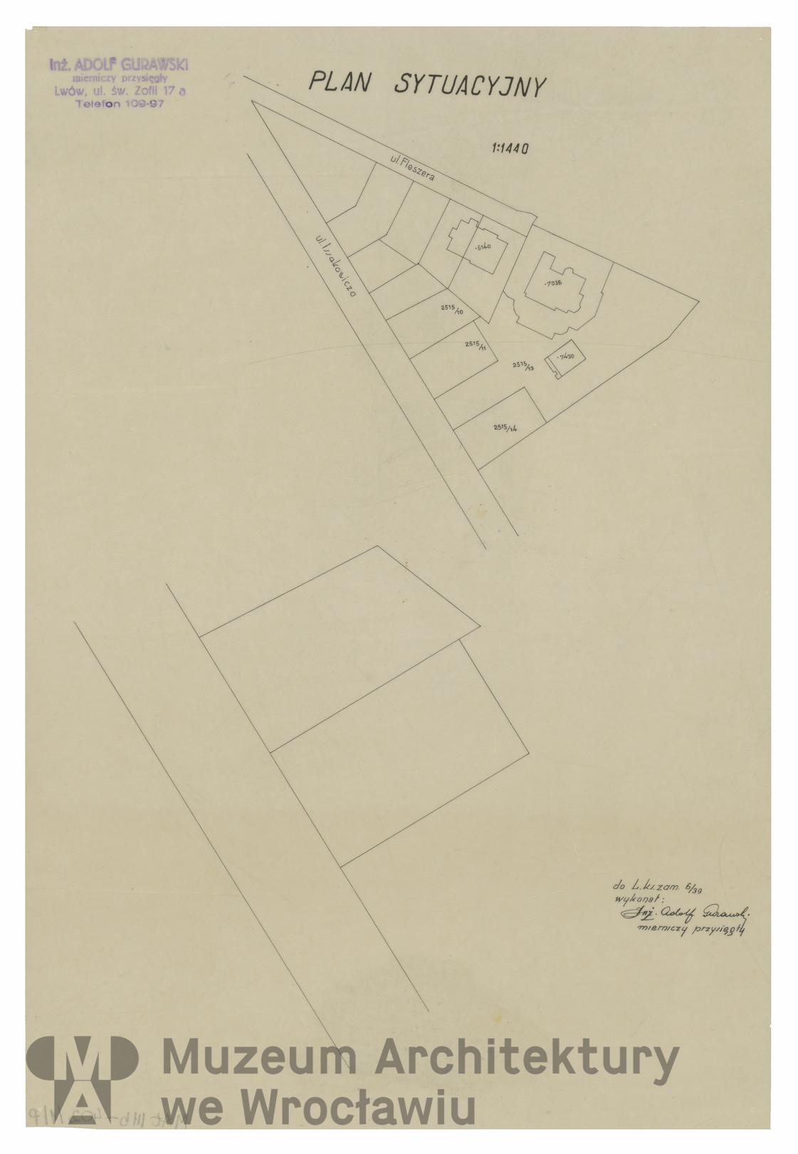 Gurawski Adolf, Dom własny Andrzeja Frydeckiego, 1939