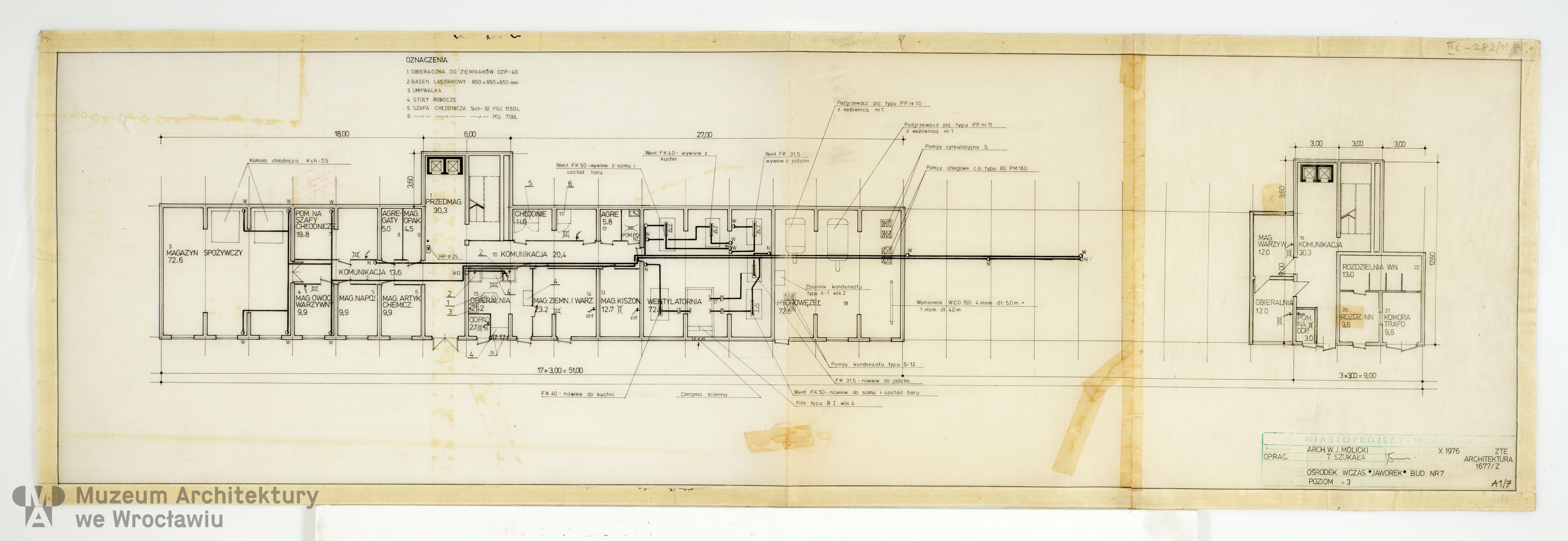 Molicki Witold Jerzy, Szukała Tadeusz (Miastoprojekt-Wrocław), Ośrodek wczasowo-hotelowy “Jaworek” koło Międzygórza. Budynek nr 7, 1976.10