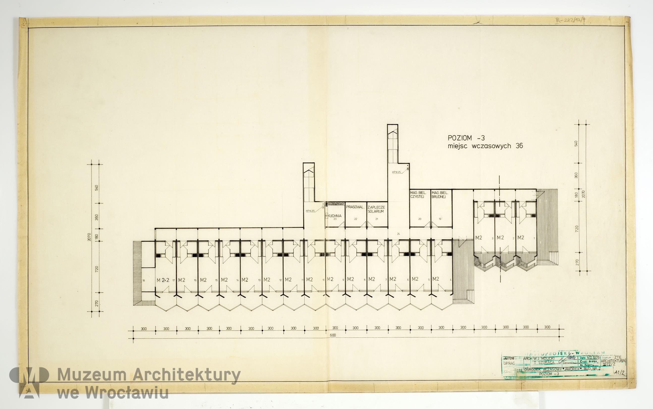 Molicki Witold Jerzy, Szukała Tadeusz (Miastoprojekt-Wrocław), Ośrodek wczasowo-hotelowy “Jaworek” koło Międzygórza. Budynek nr 2, 1976.07