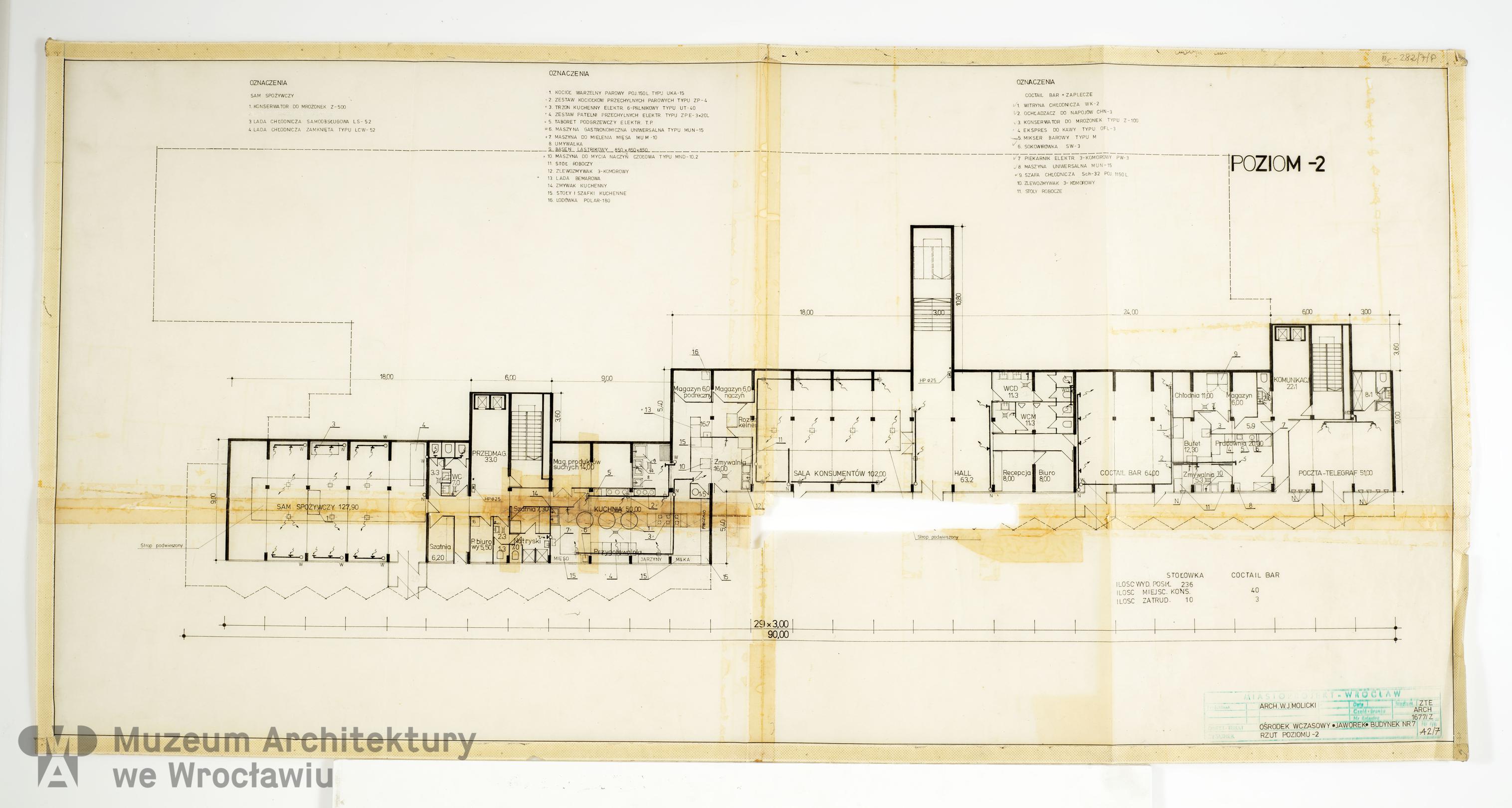 Molicki Witold Jerzy (Miastoprojekt-Wrocław), Ośrodek wczasowo-hotelowy “Jaworek” koło Międzygórza. Budynek nr 7, 1975-1976