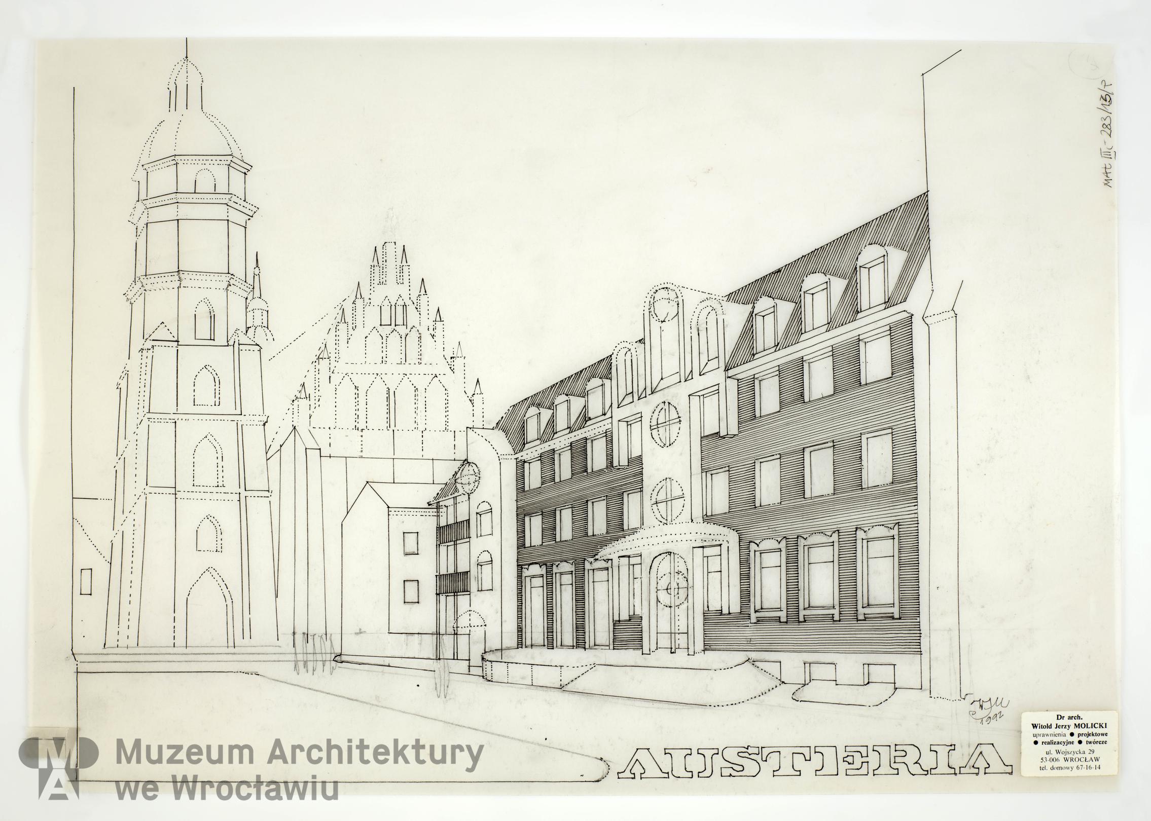 Molicki Witold Jerzy, Molicka Maria, Hotel Austeria w Krakowie, 1991-1992