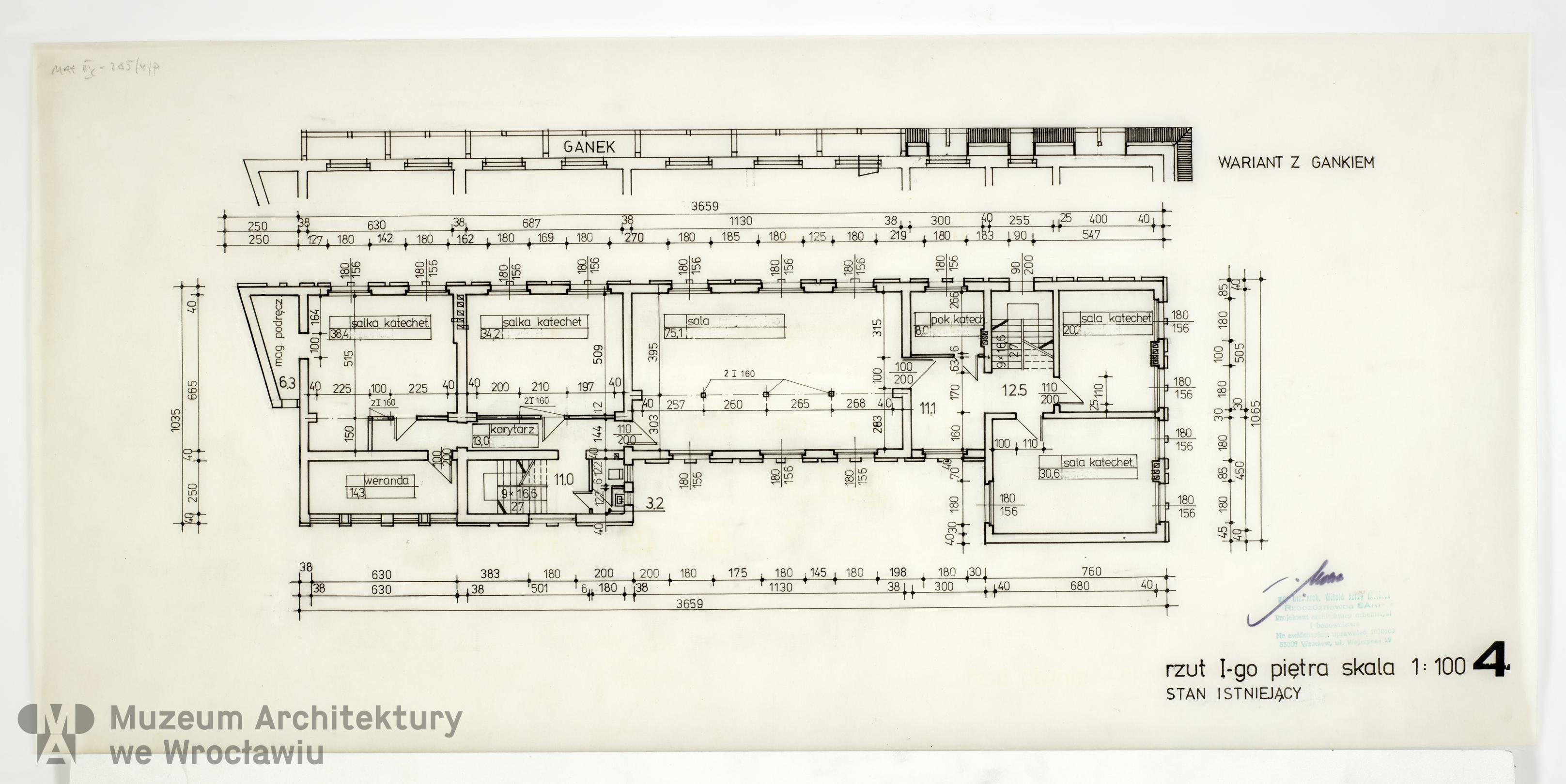 Molicki Witold Jerzy, Salki katechetyczne przy pl. Zamkowym w Oławie, 1982
