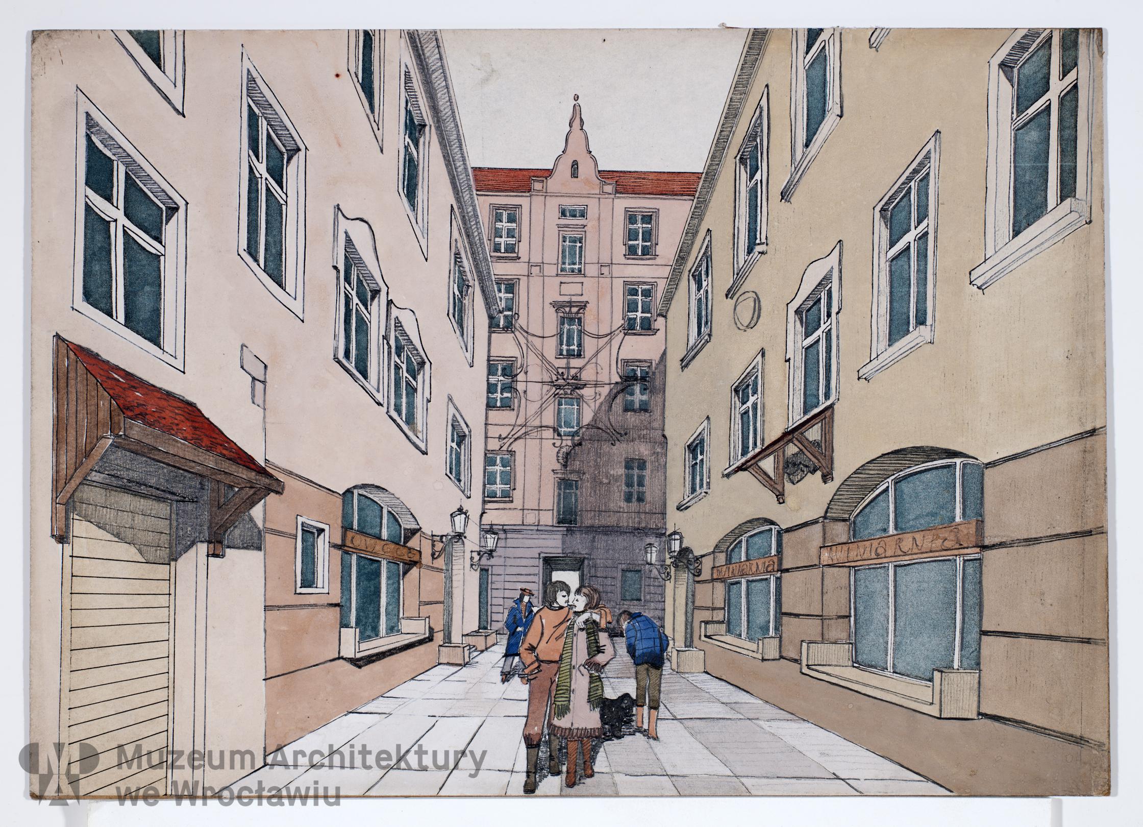 Molicka Maria, Market Square in Wroclaw. Western block. Restoration, lata 70./80. XX wieku