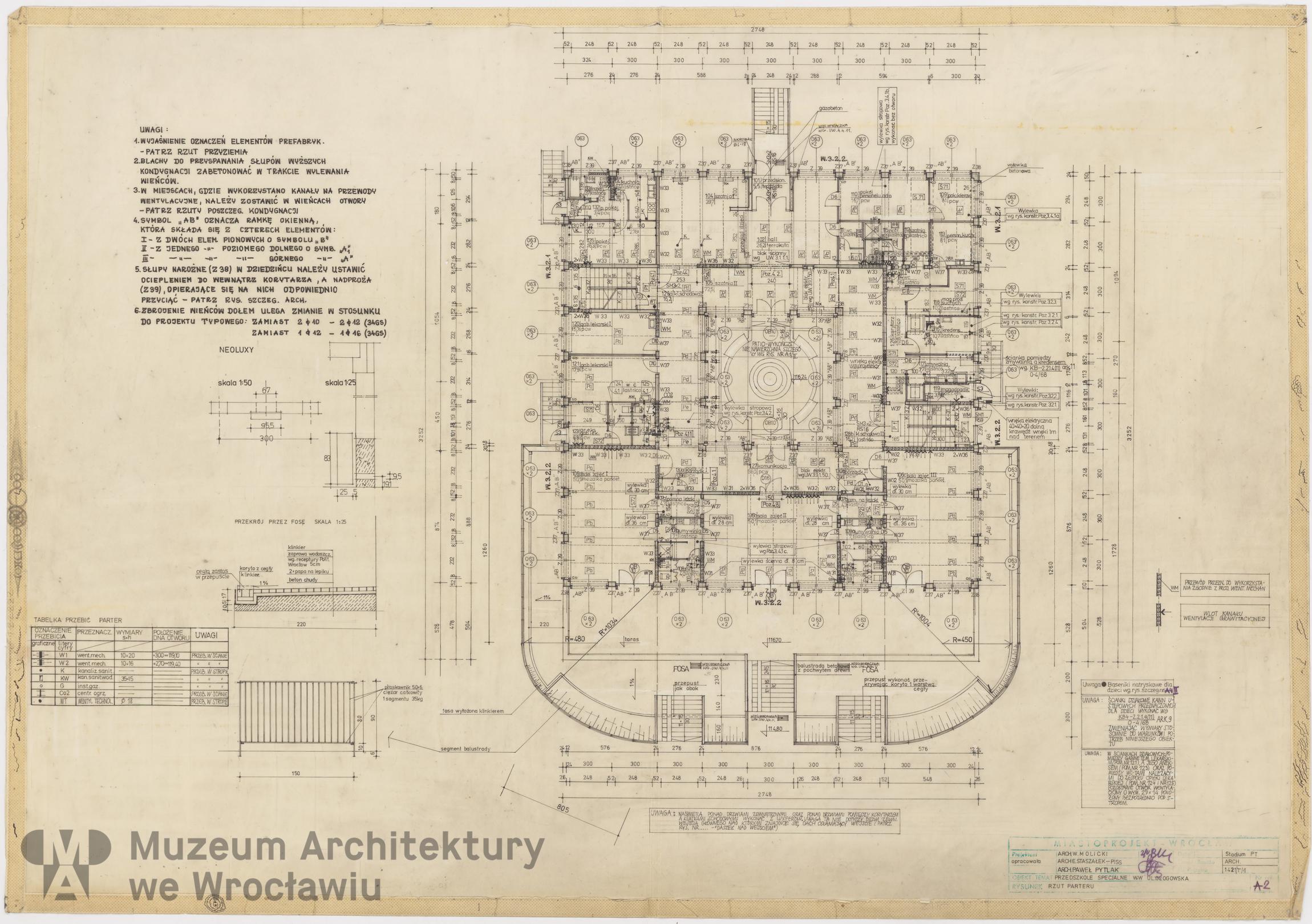 Molicki Witold Jerzy (Miastoprojekt-Wrocław), Osiedle Wrocław-Zachód. Przedszkole specjalne, 1976