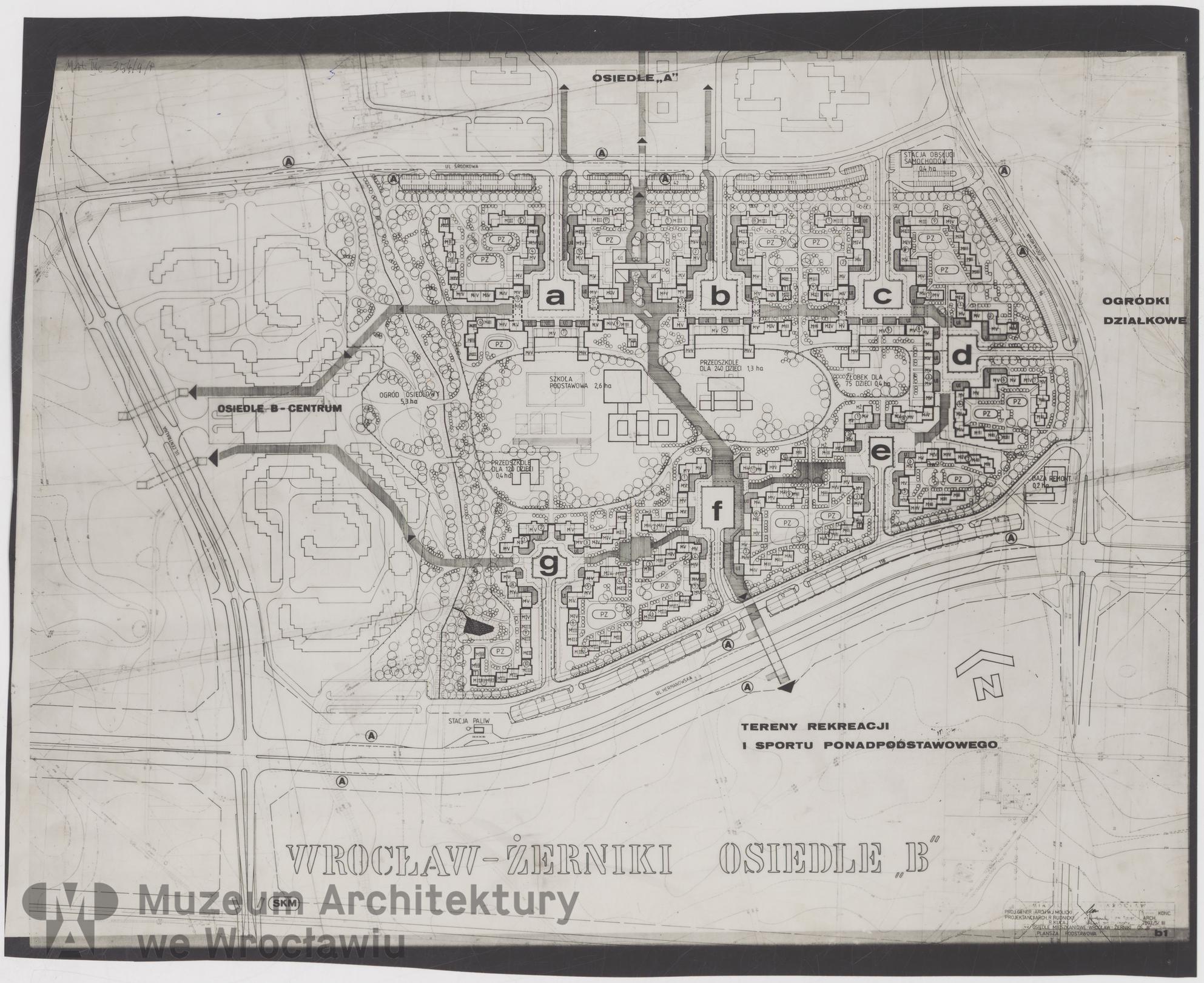 Molicki Witold Jerzy, Rudnicki R., Kuca R. (Miastoprojekt-Wrocław), Wrocław-Żerniki. Osiedle B, ok. 1981