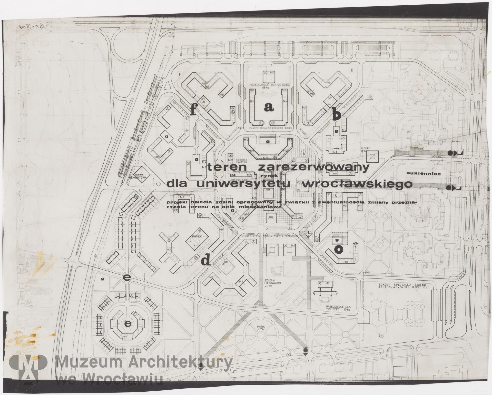 Molicki Witold Jerzy (Miastoprojekt-Wrocław), Wrocław-Żerniki. Osiedle, ok. 1981