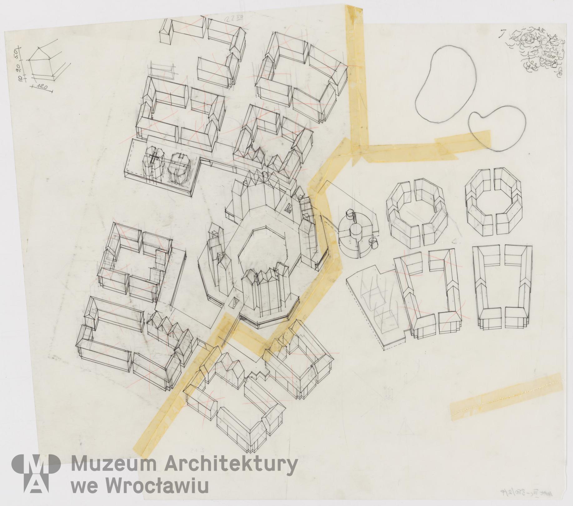 Molicki Witold Jerzy, Spławski Ryszard, Kamocki Wacław (Miastoprojekt-Wrocław), Osiedle Spółdzielni Mieszkaniowej “Budowlani” w rejonie ul. Wojszyckiej we Wrocławiu. Dom bliźniaczy mniejszy, 1968.09